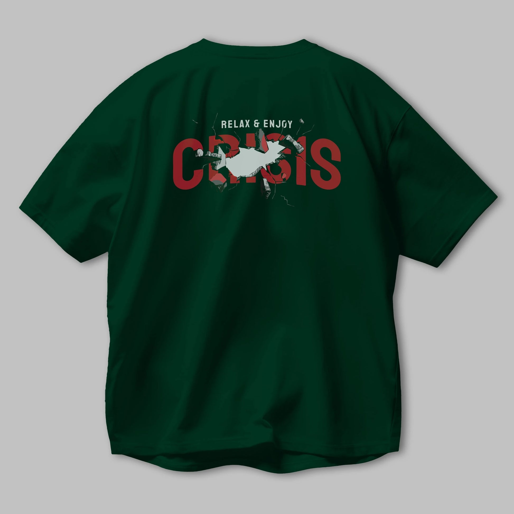 Relax and Enjoy Arka Baskılı Oversize t-shirt Erkek Kadın Unisex