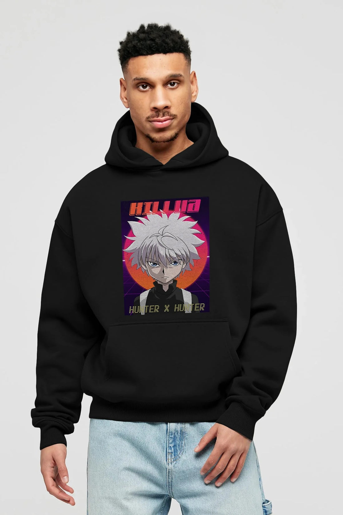 Killua Zoldyck 12 1 Anime Ön Baskılı Hoodie Oversize Kapüşonlu Sweatshirt Erkek Kadın Unisex