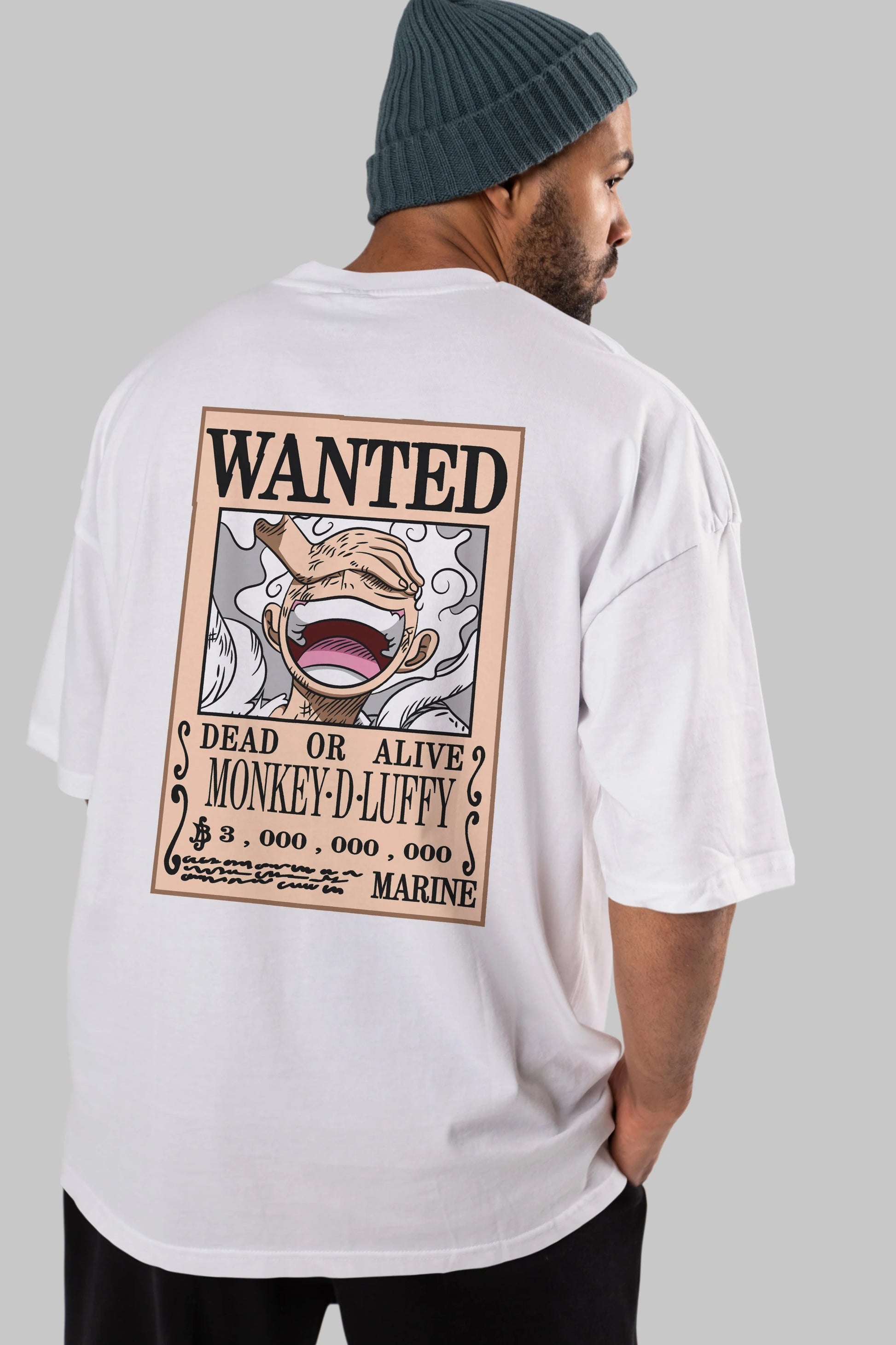 CARTEL LUFFY GEAR 5 Anime Arka Baskılı Oversize t-shirt Erkek Kadın Unisex