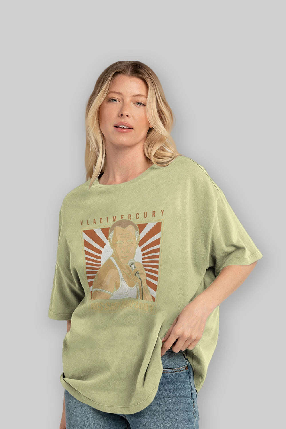 Freddy Puttin Ön Baskılı Oversize t-shirt Erkek Kadın Unisex %100 Pamuk tişort