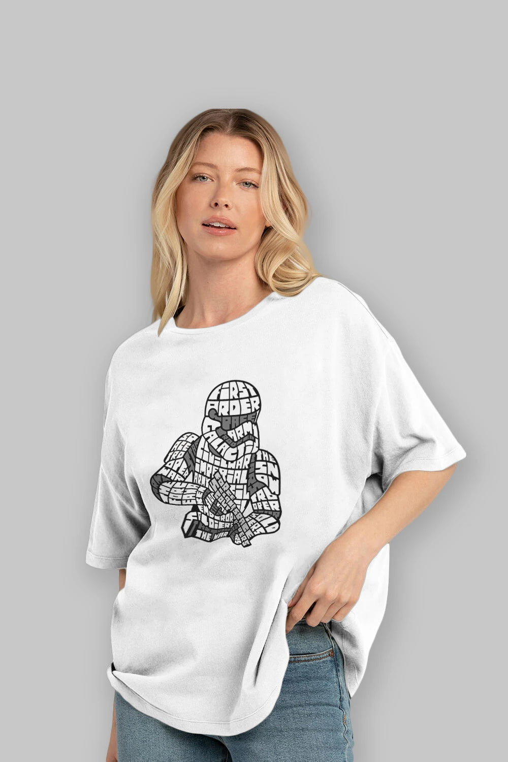 First Order Ön Baskılı Oversize t-shirt %100 pamuk Erkek Kadın Unisex