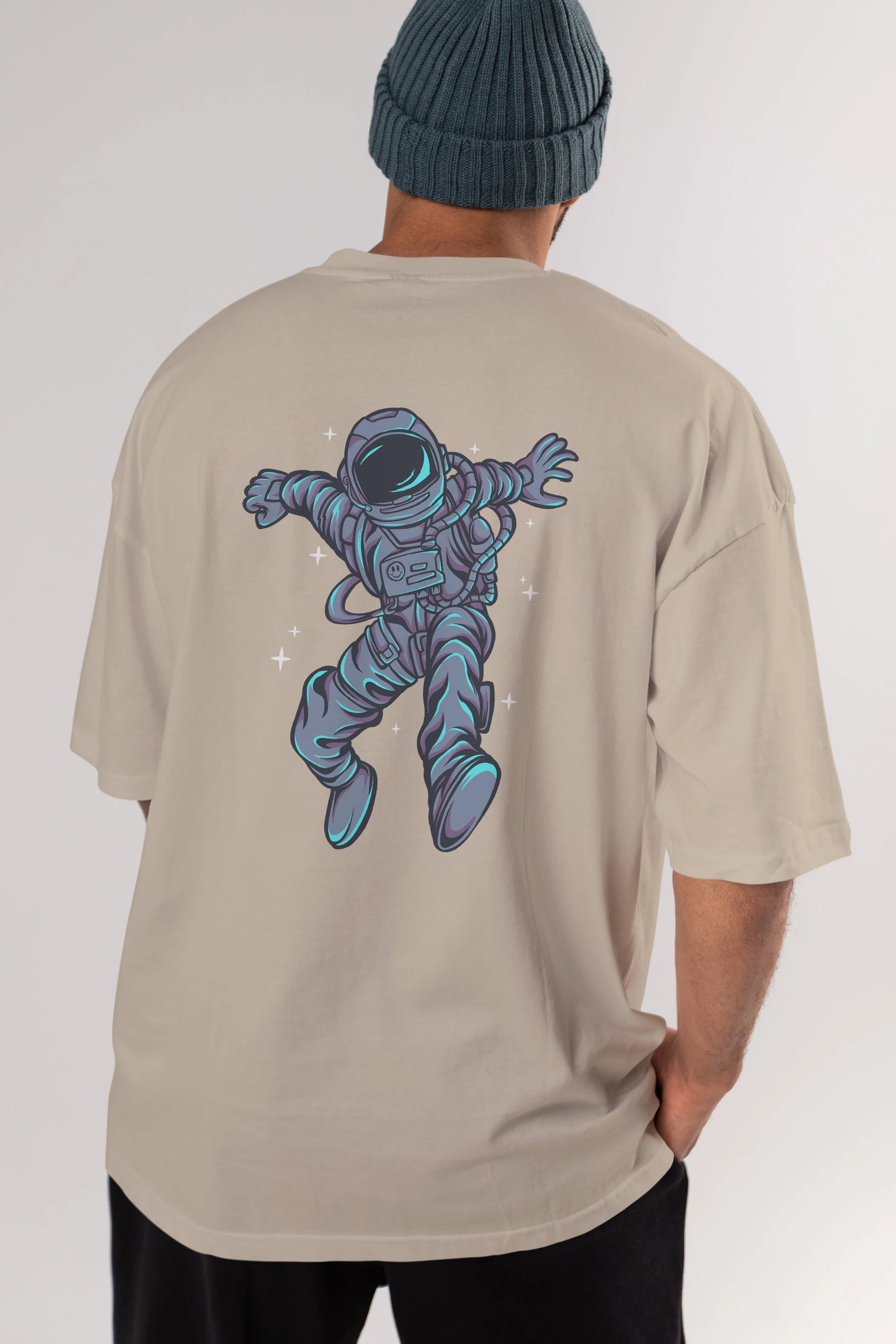 Astrostars tshirt Arka Baskılı Oversize t-shirt Erkek Kadın Unisex