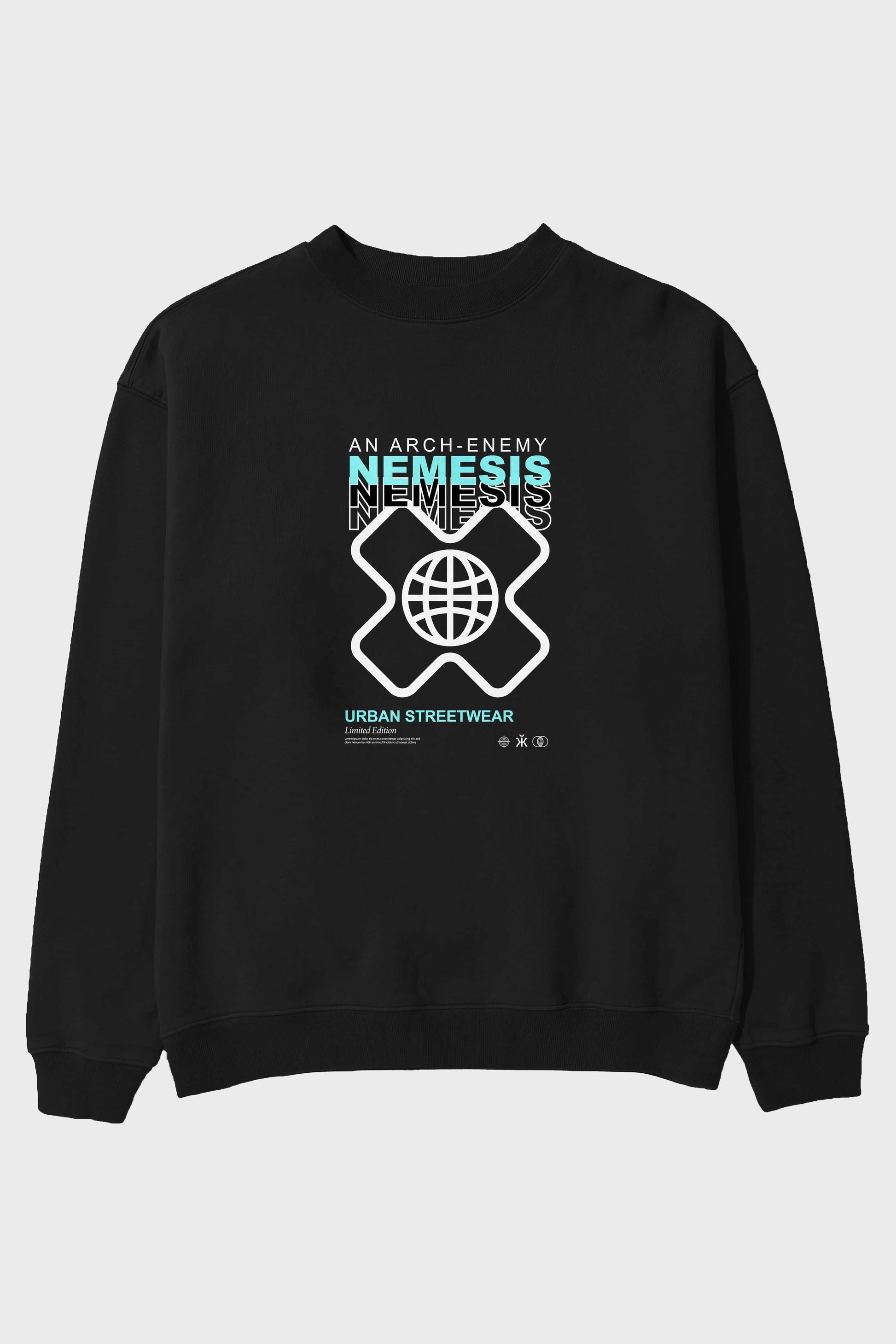 Nemesis Urban Ön Baskılı Oversize Sweatshirt Erkek Kadın Unisex