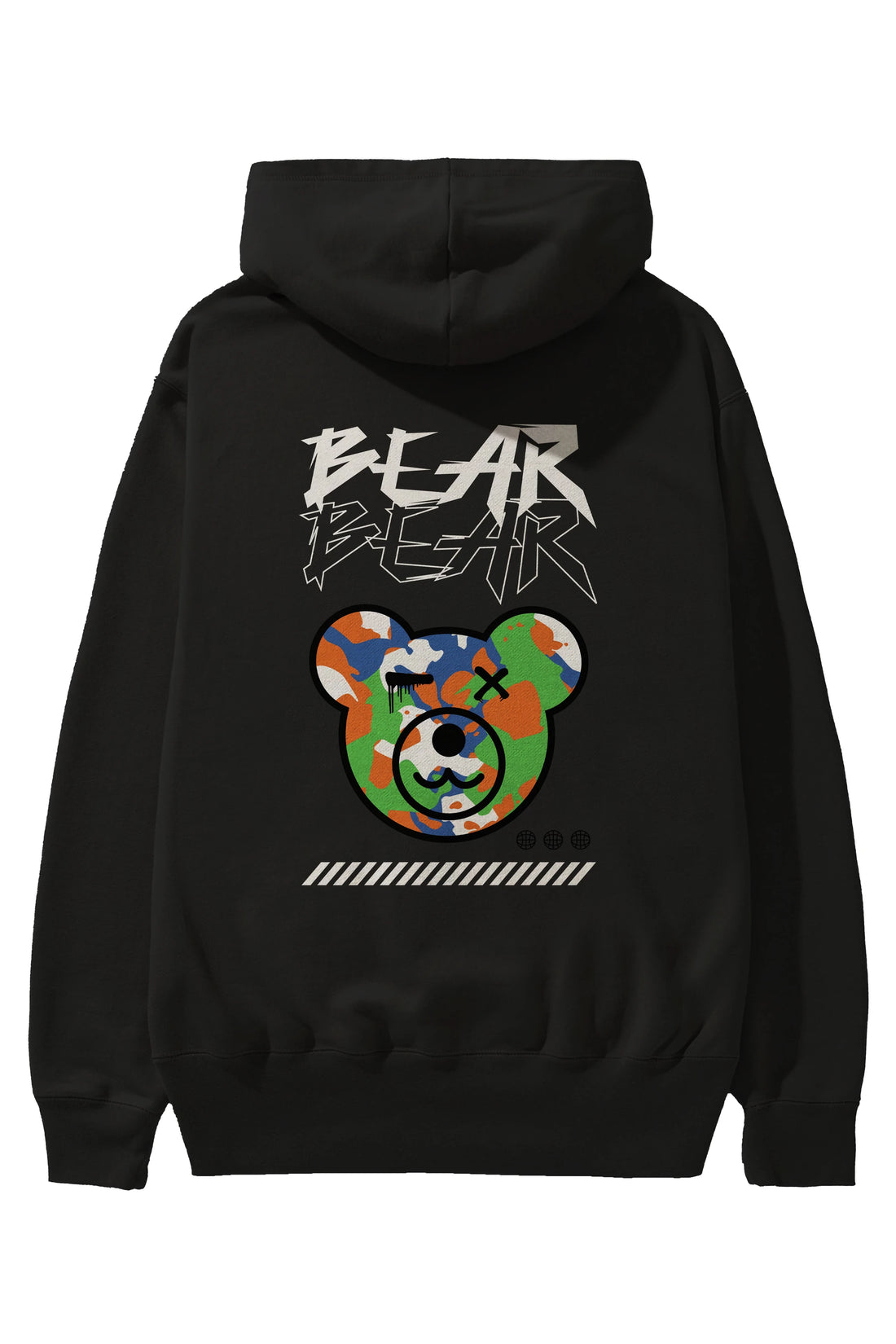 Bear Bear Arka Baskılı Hoodie Oversize Kapüşonlu Sweatshirt Erkek Kadın Unisex