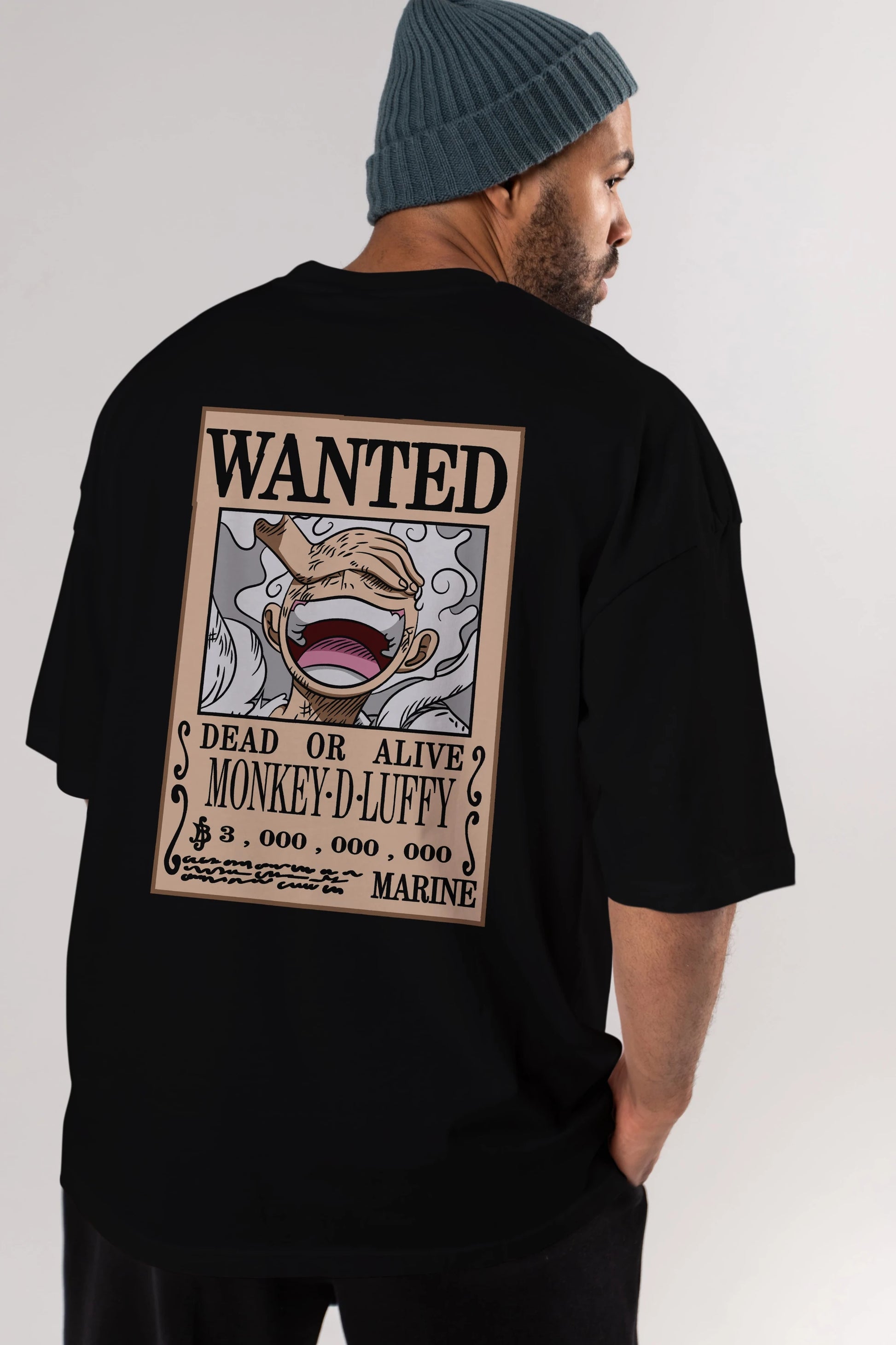 CARTEL LUFFY GEAR 5 Anime Arka Baskılı Oversize t-shirt Erkek Kadın Unisex