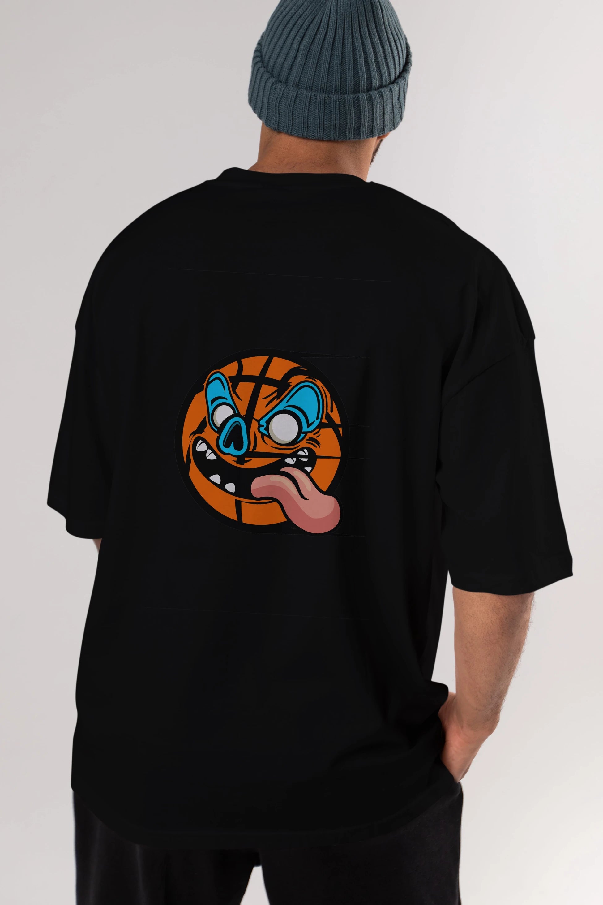 Basketball Arka Baskılı Oversize t-shirt Erkek Kadın Unisex %100 Pamuk tişort