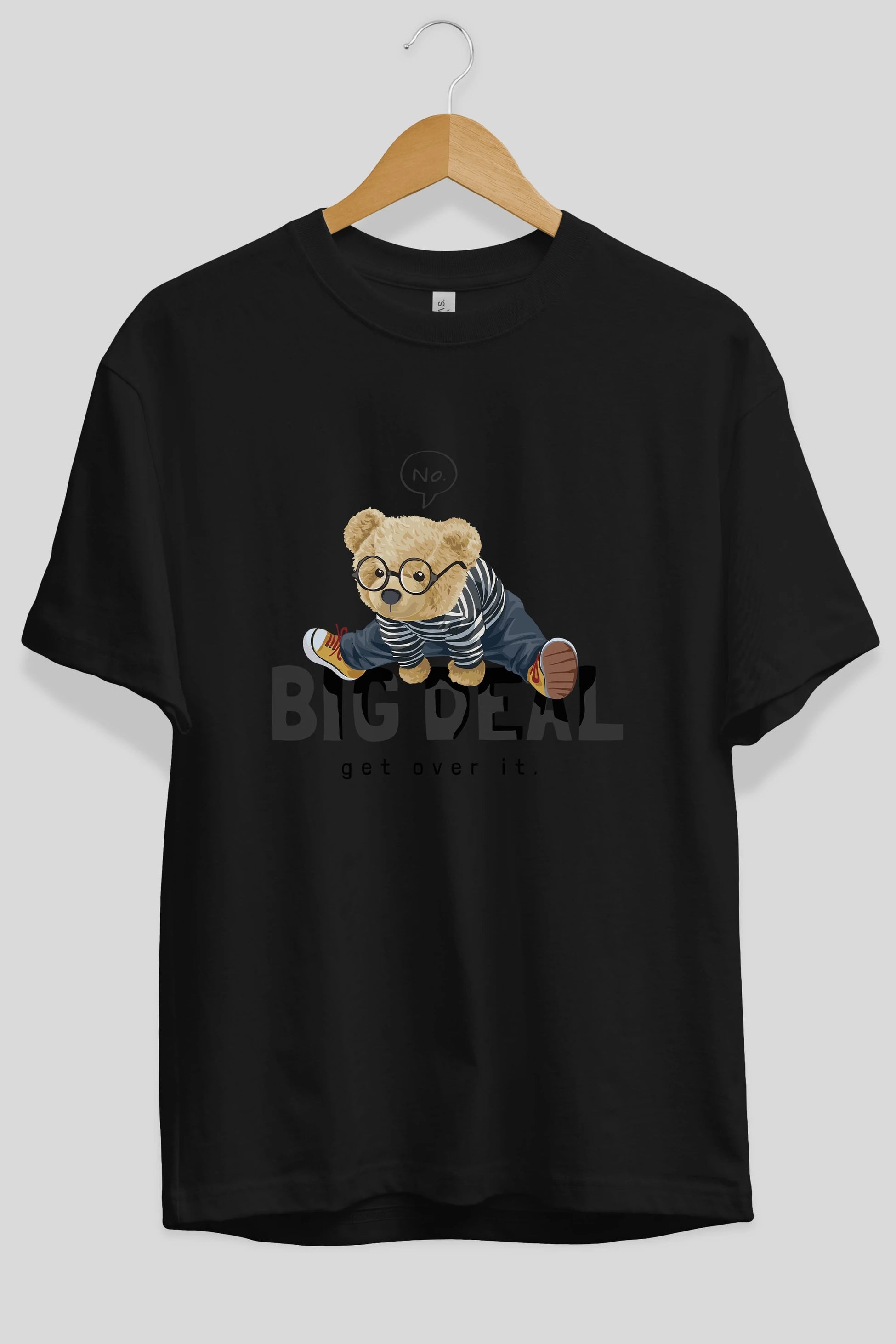 Teddy Bear Big Deal Ön Baskılı Oversize t-shirt Erkek Kadın Unisex %100 Pamuk