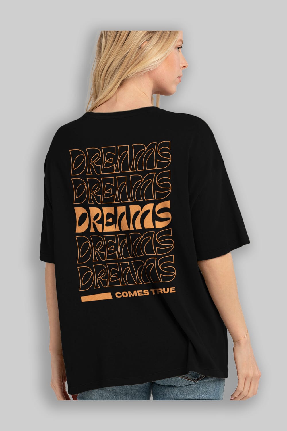 Dreams Yazılı Arka Baskılı Oversize t-shirt Erkek Kadın Unisex