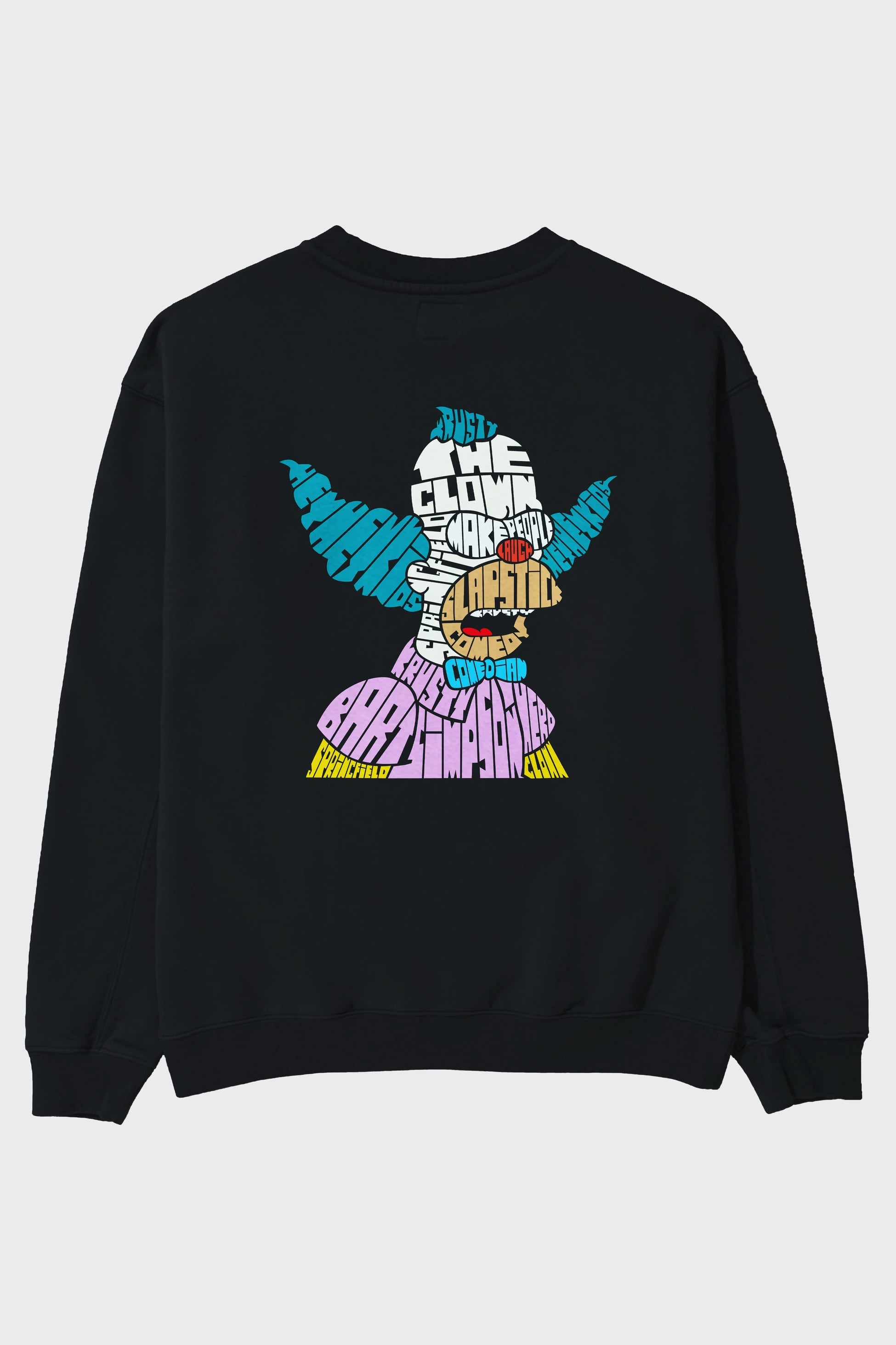 Krusty Clown Arka Baskılı Oversize Sweatshirt Erkek Kadın Unisex