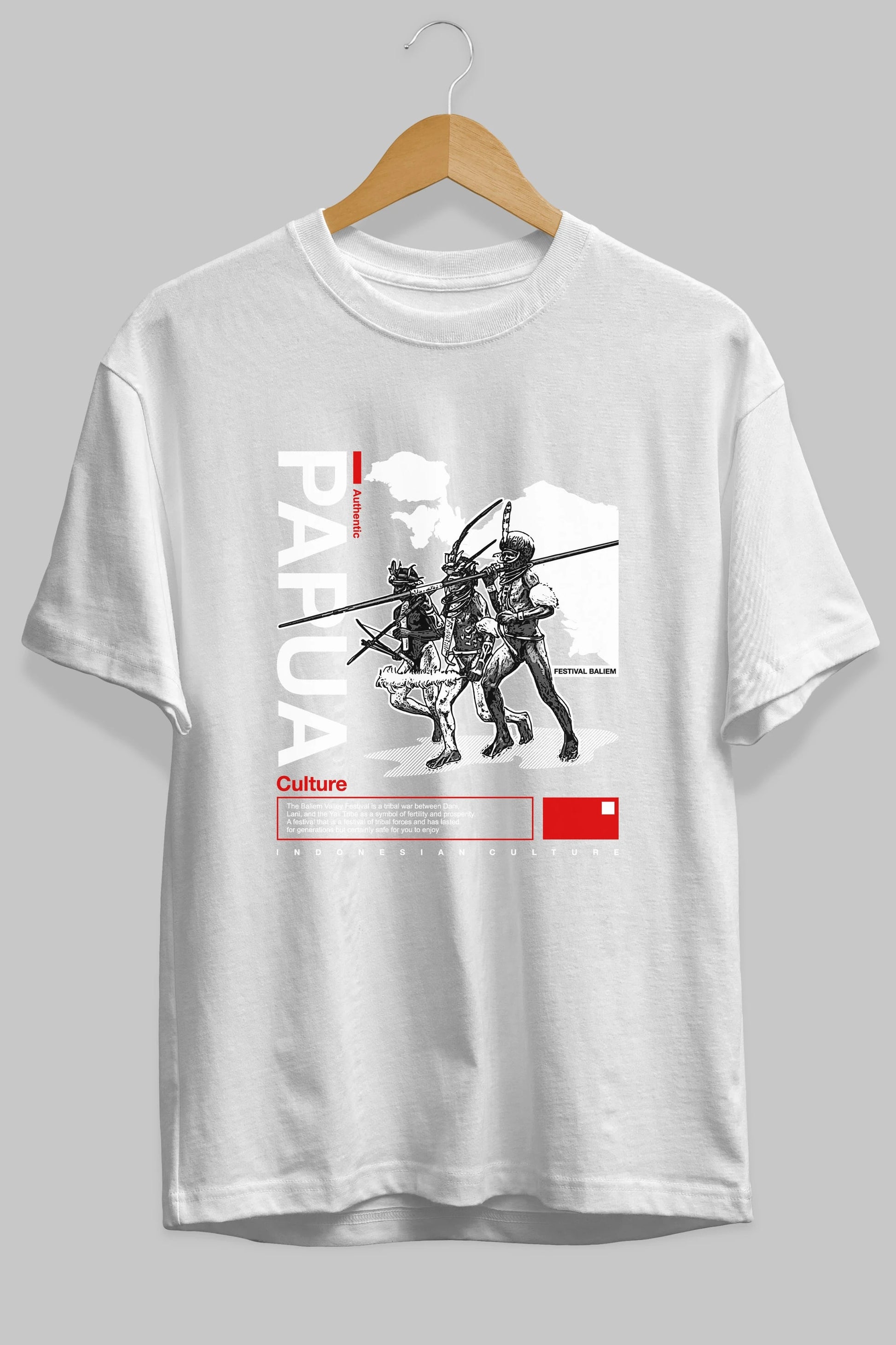 Papua Culture Ön Baskılı Oversize t-shirt Erkek Kadın Unisex