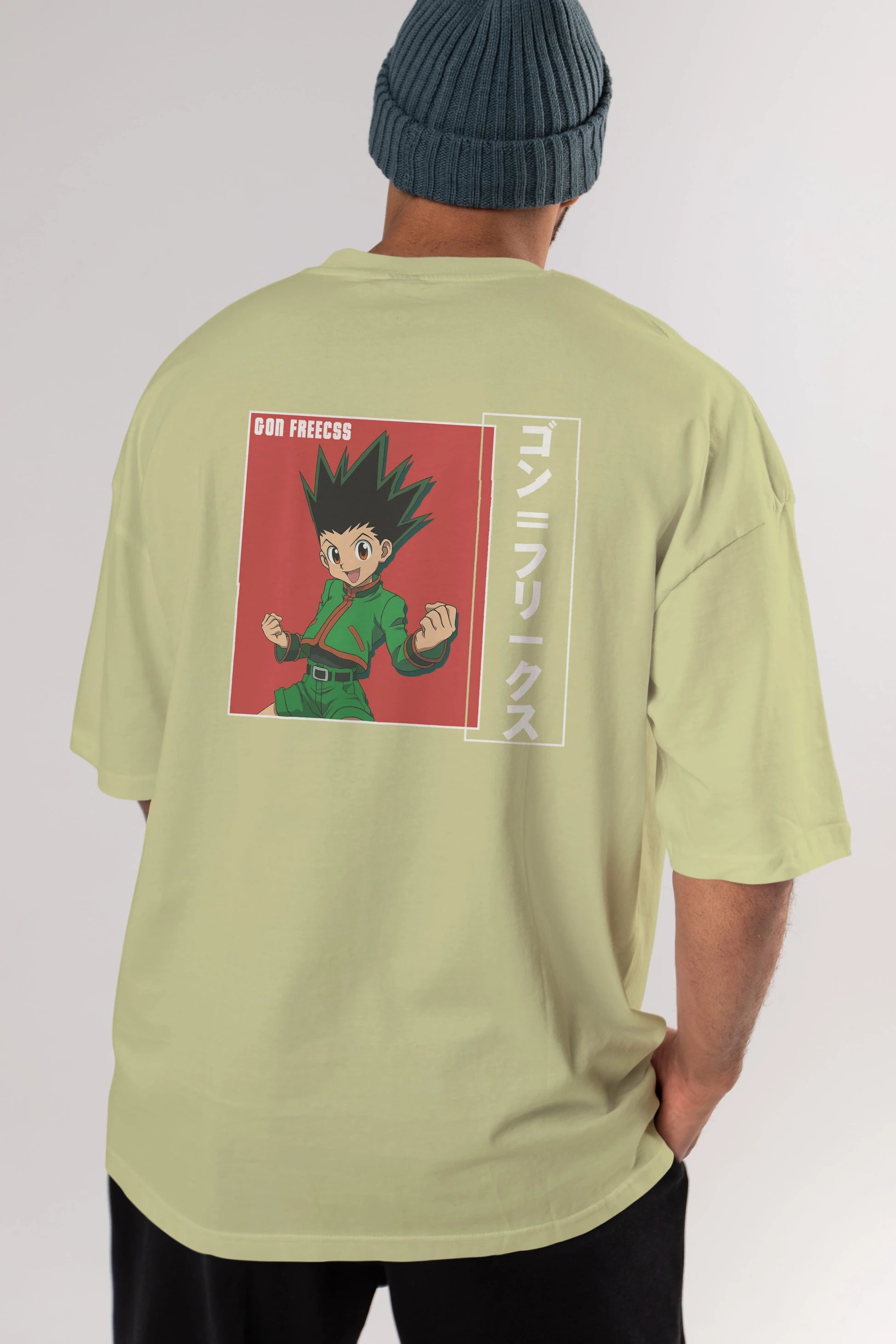 Gon Freecss HUNTER X HUNTER 5 Anime Arka Baskılı Oversize t-shirt Erkek Kadın Unisex