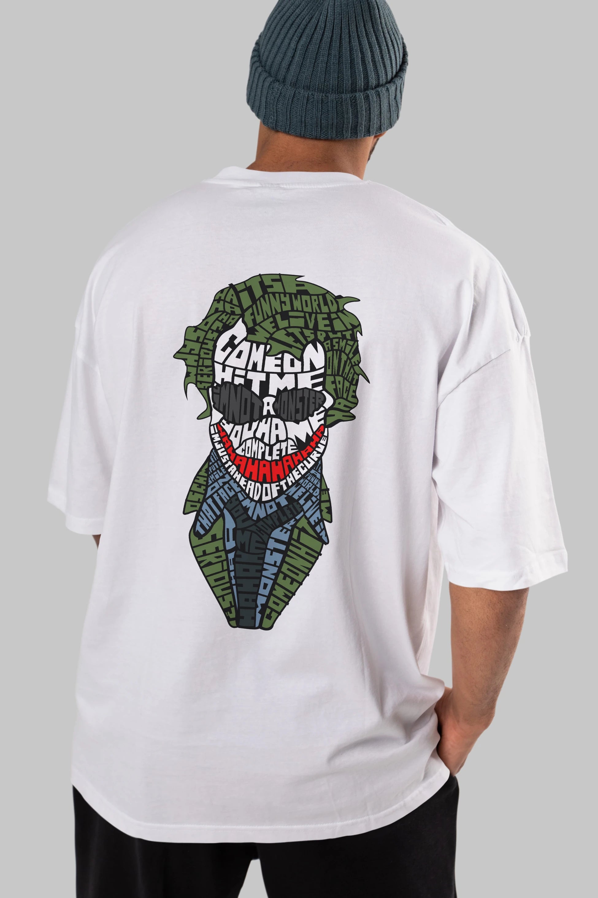 Why So Serious Arka Baskılı Oversize t-shirt %100 pamuk Erkek Kadın Unisex