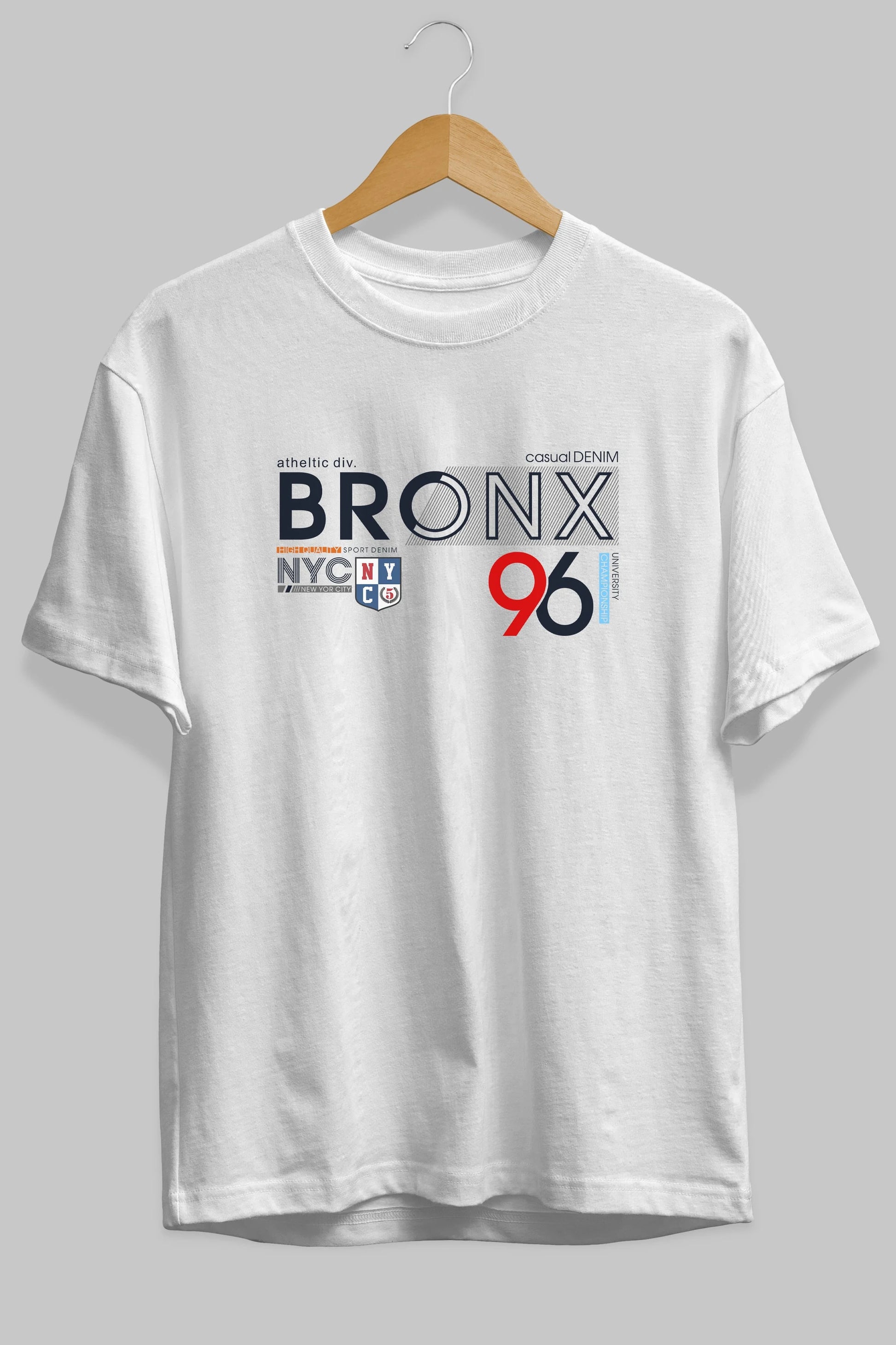 Bronx 96 Ön Baskılı Oversize t-shirt Erkek Kadın Unisex