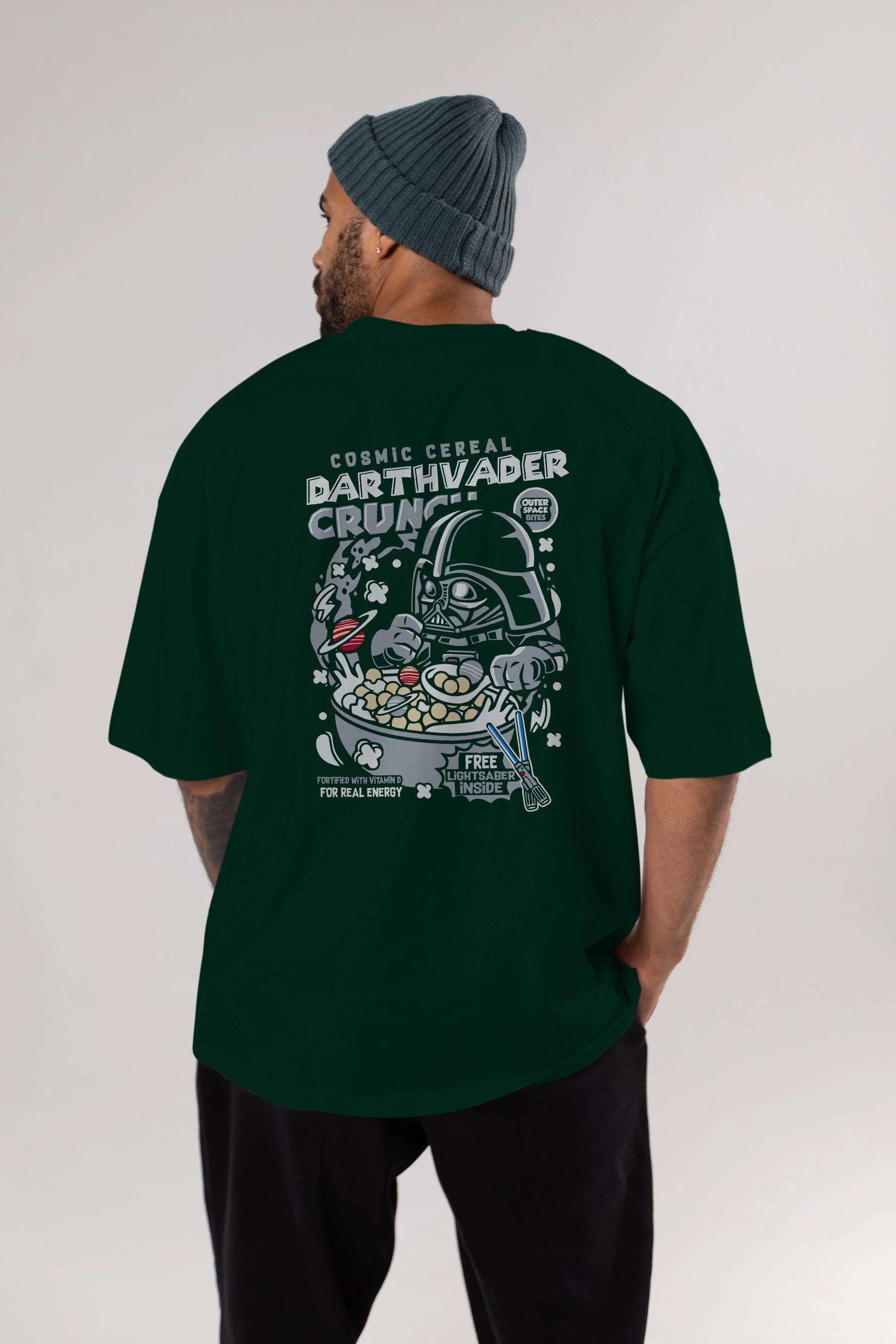 Darth Vader (2) Arka Baskılı Oversize t-shirt Erkek Kadın Unisex %100 Pamuk Bisiklet Yaka tişort