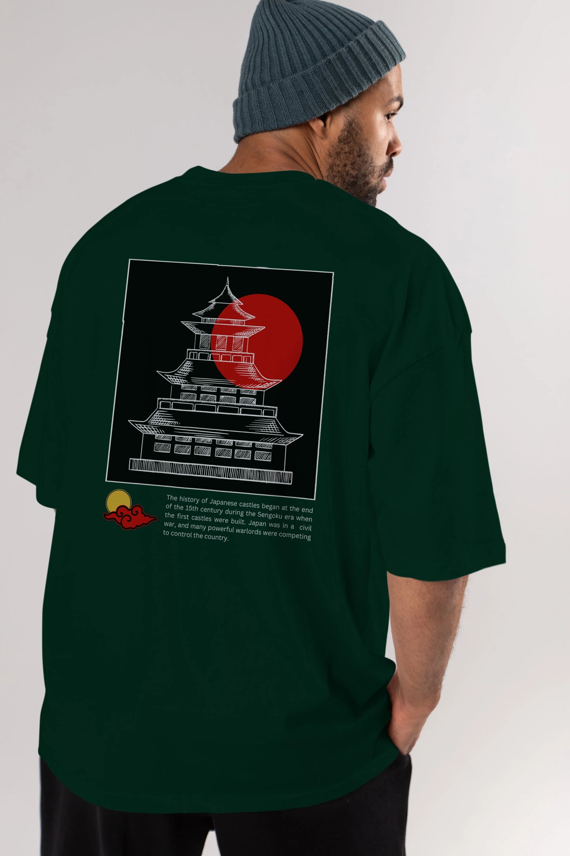 Japan Streetwear Arka Baskılı Oversize t-shirt Erkek Kadın Unisex