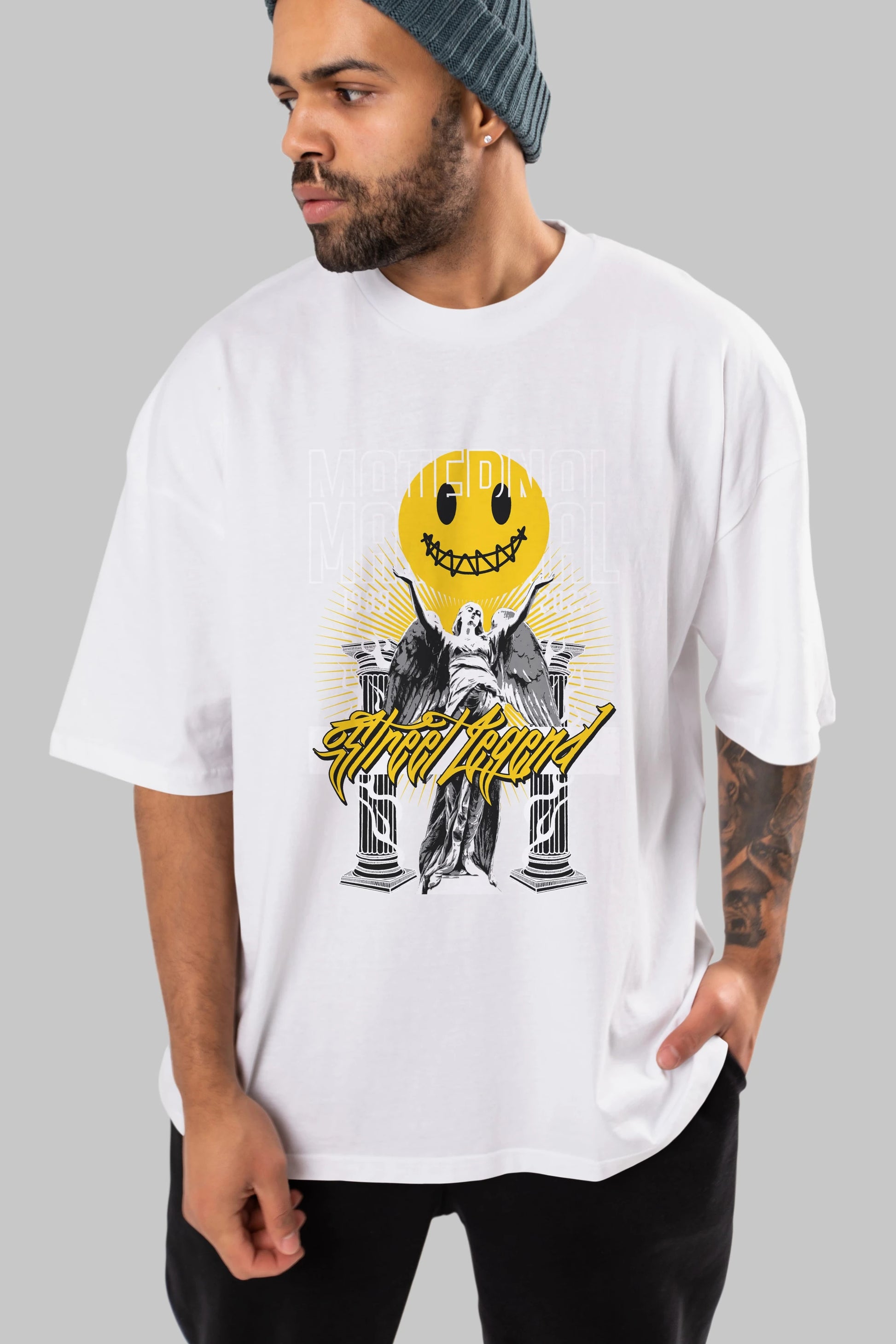Maternal Street Legend Ön Baskılı Oversize t-shirt Erkek Kadın Unisex