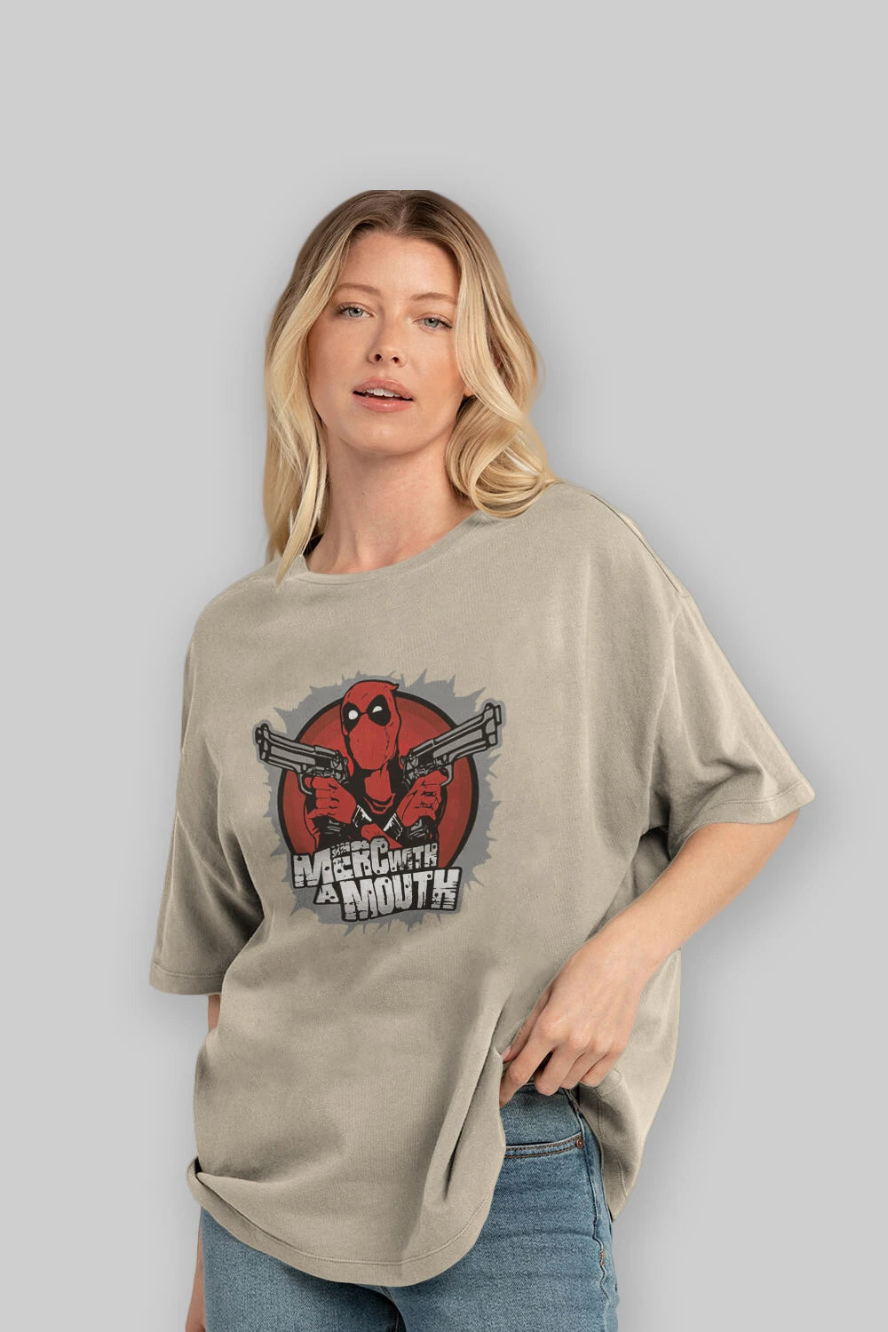 Deadpool (13) Ön Baskılı Oversize t-shirt Erkek Kadın Unisex %100 Pamuk Bisiklet Yaka tişort