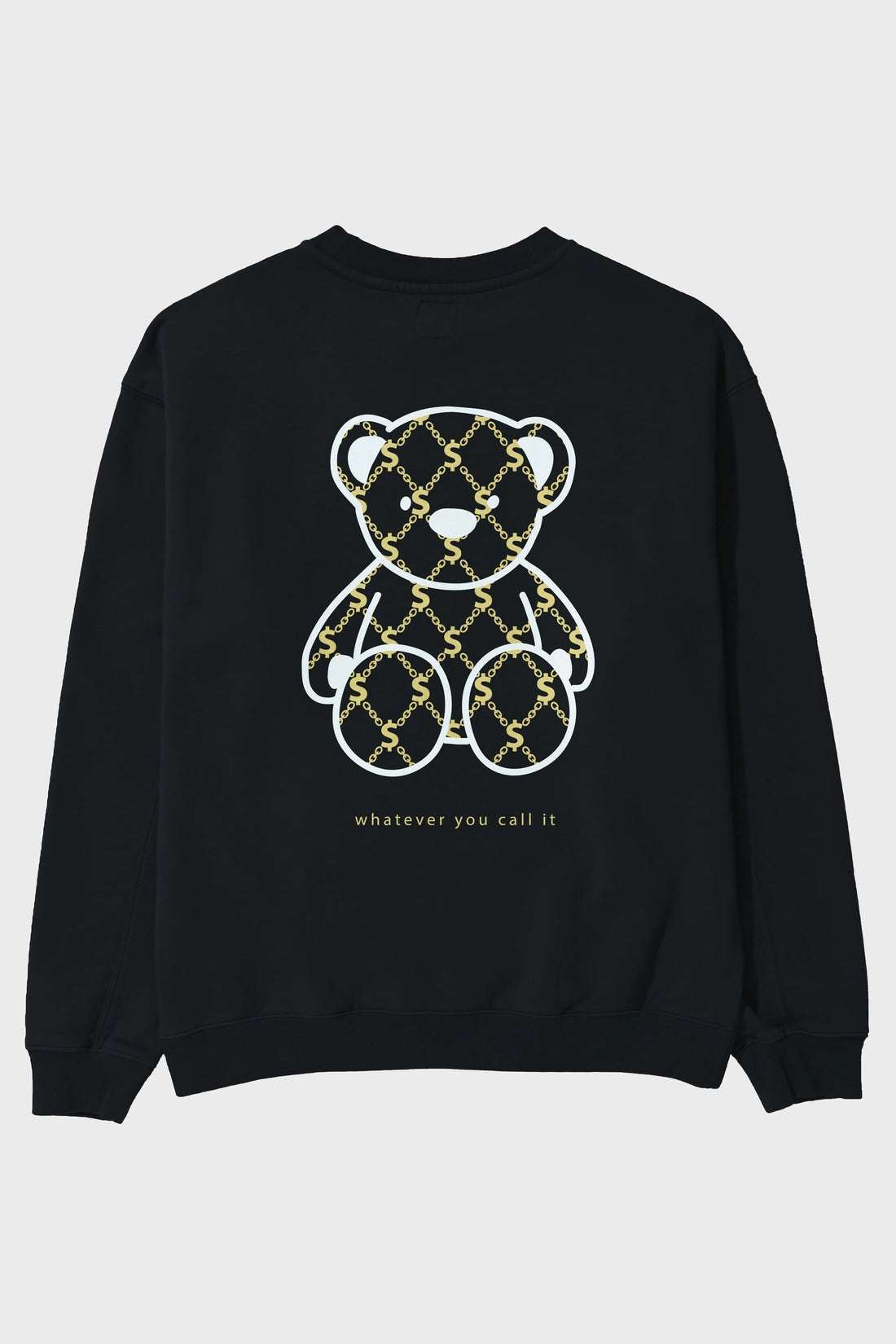 Whatever you Bear Arka Baskılı Oversize Sweatshirt Erkek Kadın Unisex