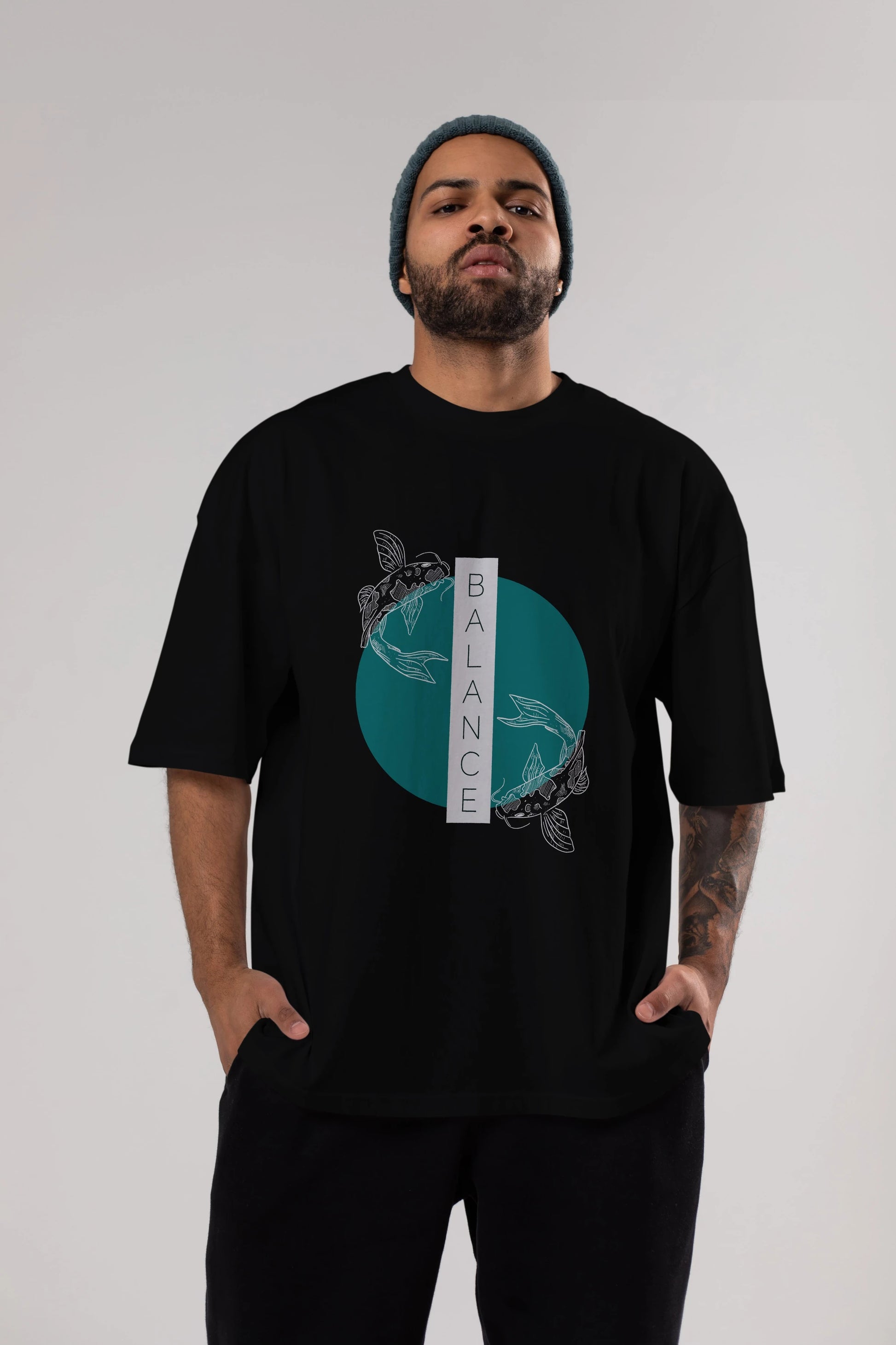 Balance 2 Yazılı Ön Baskılı Oversize t-shirt Erkek Kadın Unisex
