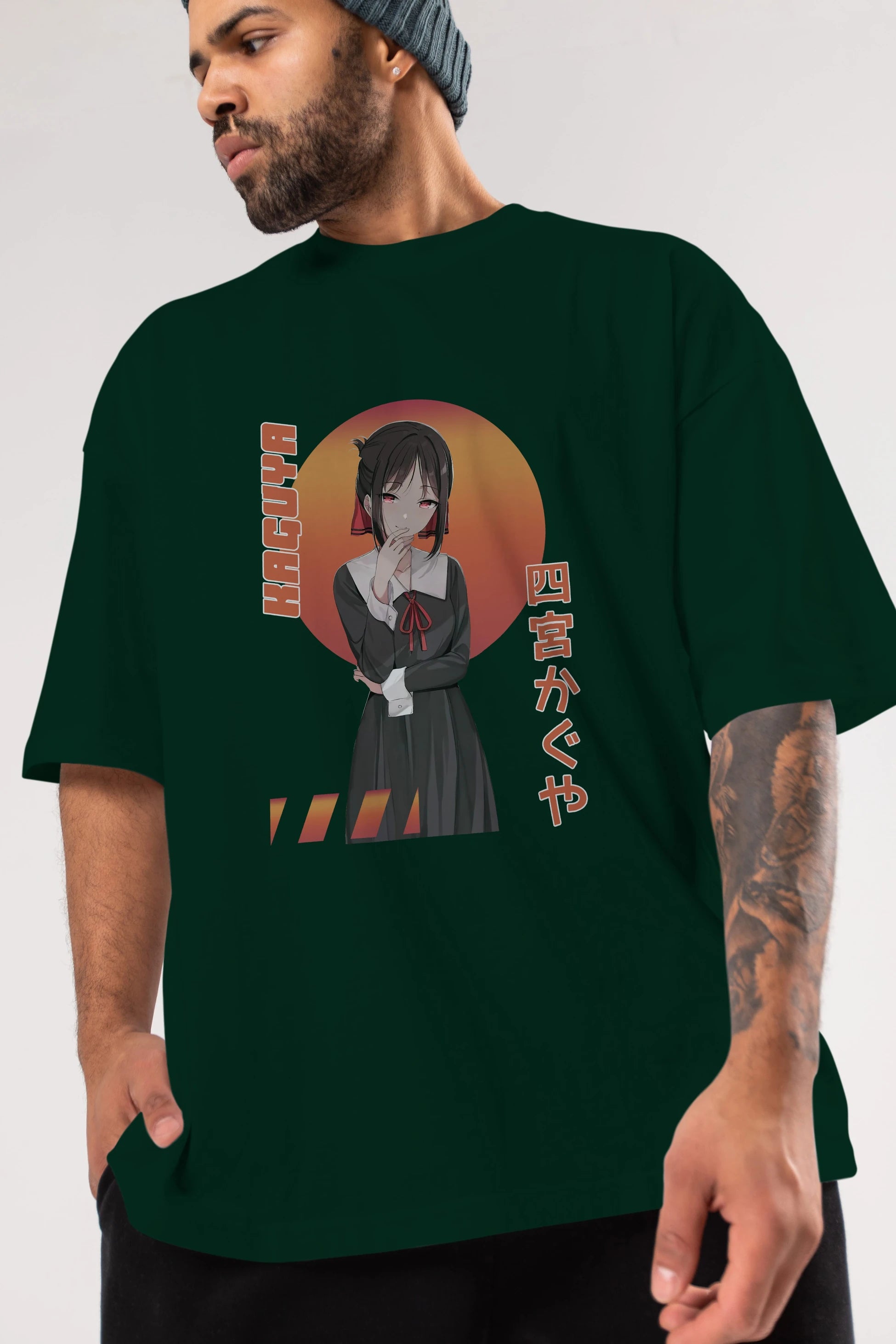 Kaguya Shinomiya 5 Anime Ön Baskılı Oversize t-shirt %100 pamuk Erkek Kadın Unisex