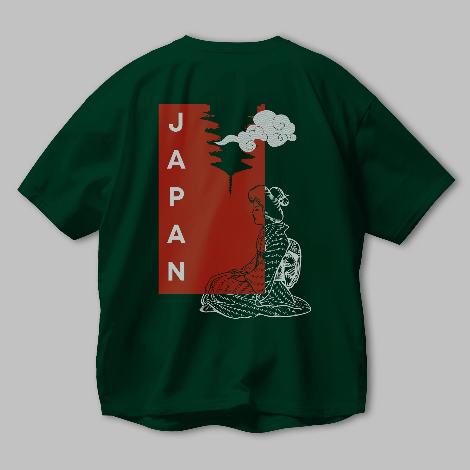 Japan Yazılı Streetwear Arka Baskılı Oversize t-shirt Erkek Kadın Unisex