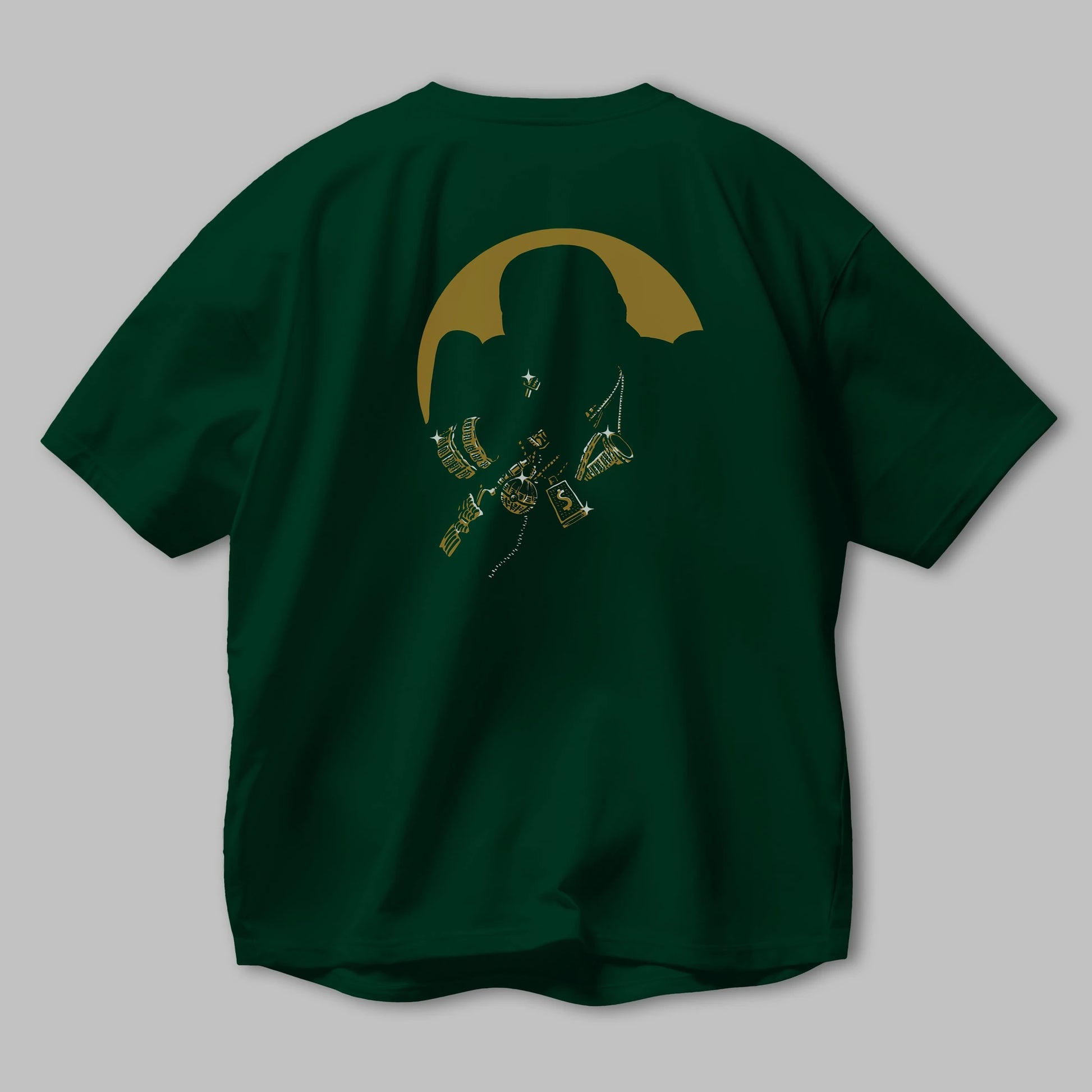 Trooper Dee Jay Arka Baskılı Oversize t-shirt Erkek Kadın Unisex %100 Pamuk