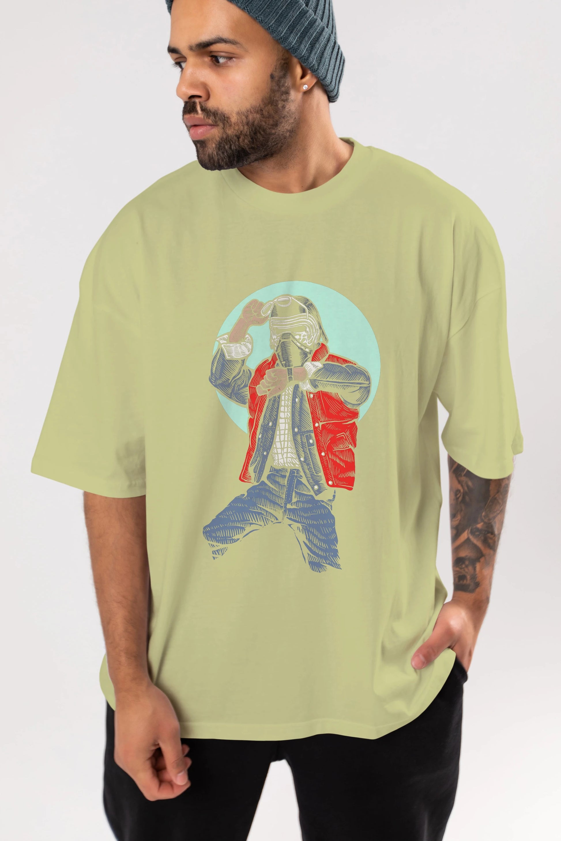 Kylo Mcfly Ön Baskılı Oversize t-shirt Erkek Kadın Unisex %100 Pamuk tişort