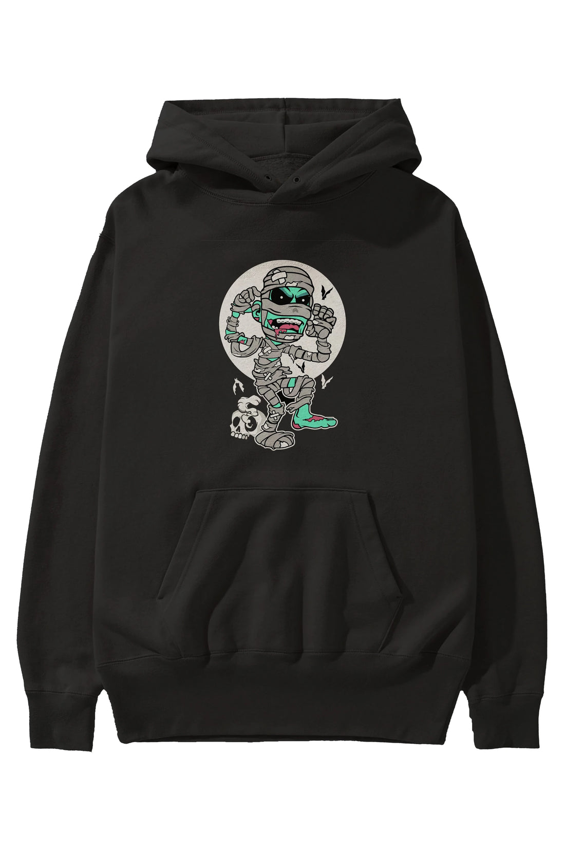Mummy Ön Baskılı Hoodie Oversize Kapüşonlu Sweatshirt Erkek Kadın Unisex
