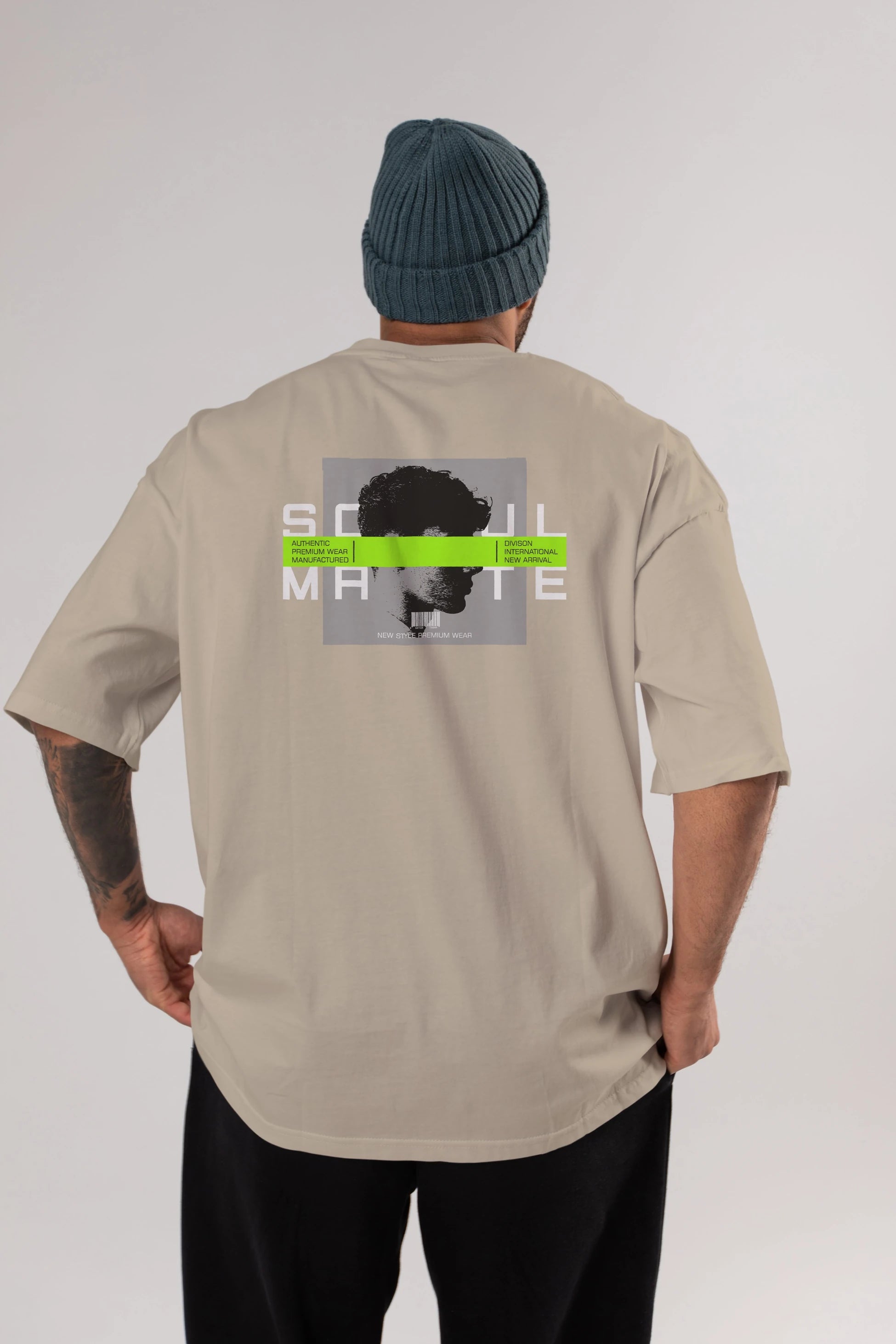 Soul Mate Arka Baskılı Oversize t-shirt Erkek Kadın Unisex