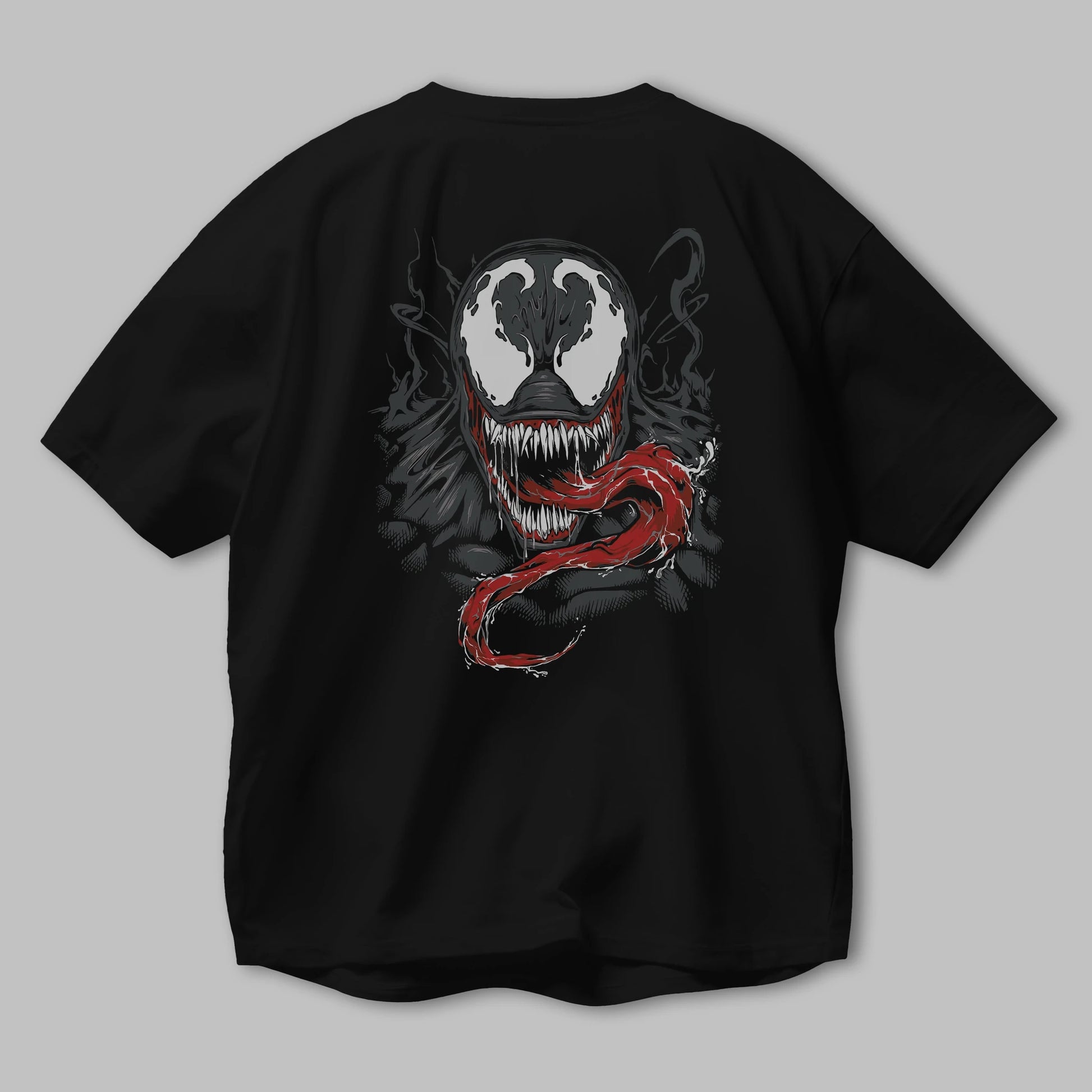 Venom (18) Arka Baskılı Oversize t-shirt Erkek Kadın Unisex %100 Pamuk Bisiklet Yaka tişort
