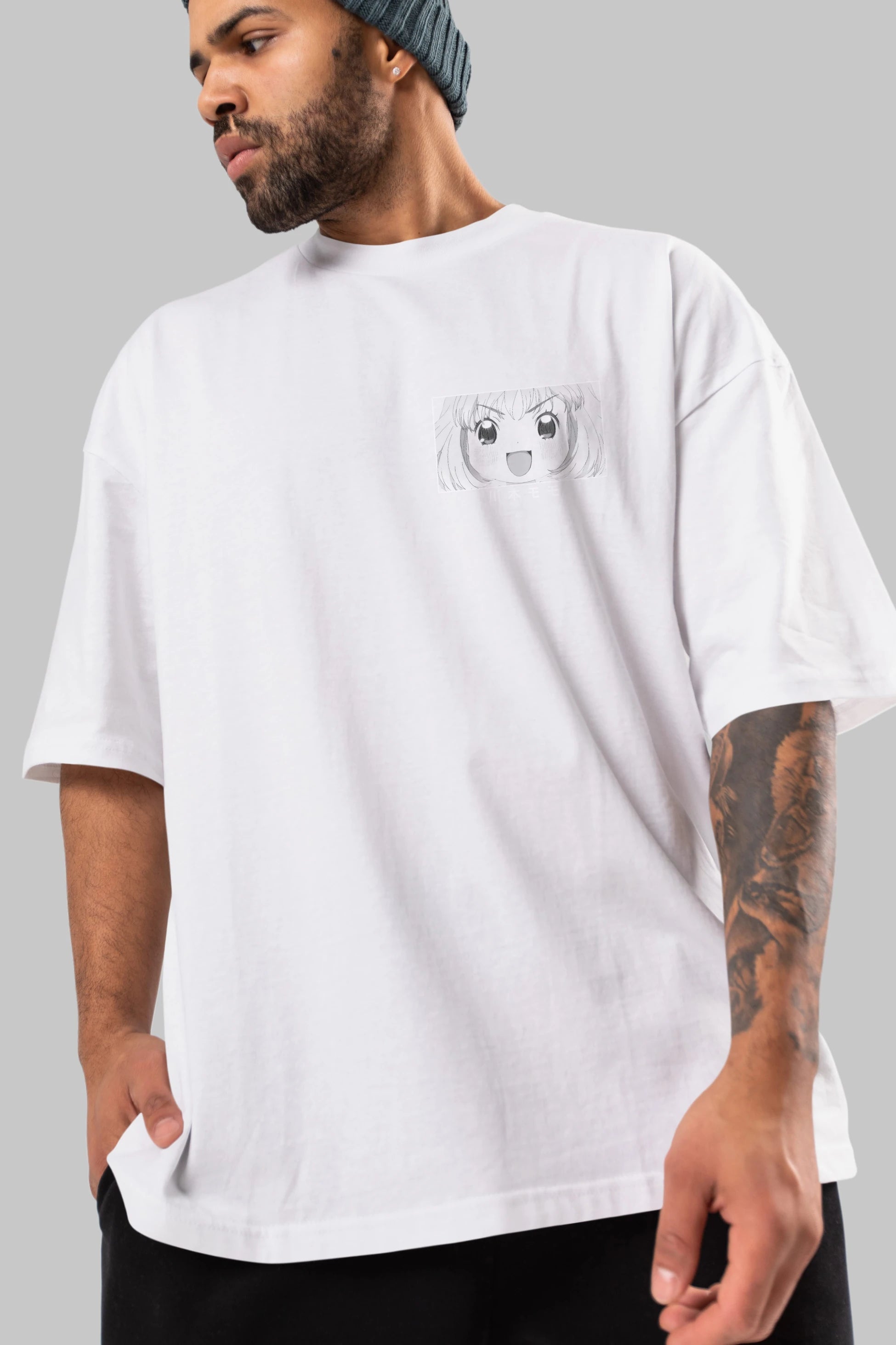 Momo Kawamoto 1 Ön Sol Baskılı Oversize t-shirt Erkek Kadın Unisex %100 Pamuk Bisiklet Yaka tişort