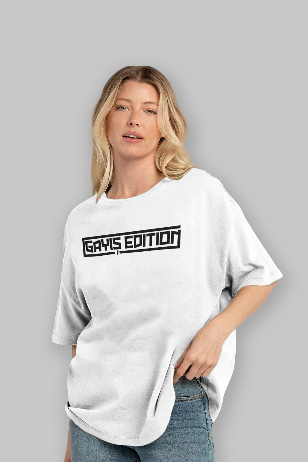 Gayış Edution Ön Baskılı Oversize t-shirt %100 pamuk Erkek Kadın Unisex
