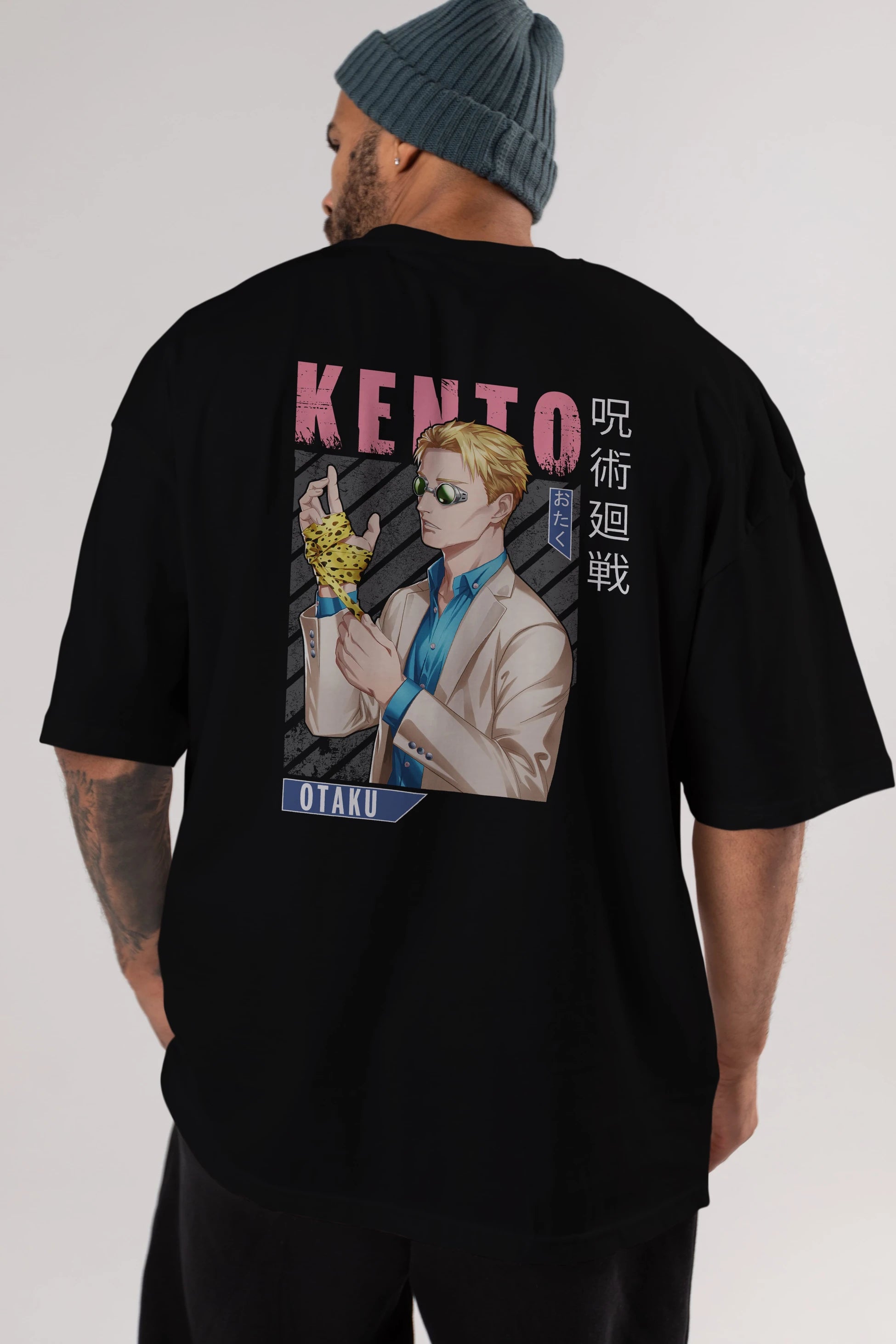 Kento Nanami Anime Arka Baskılı Oversize t-shirt Erkek Kadın Unisex