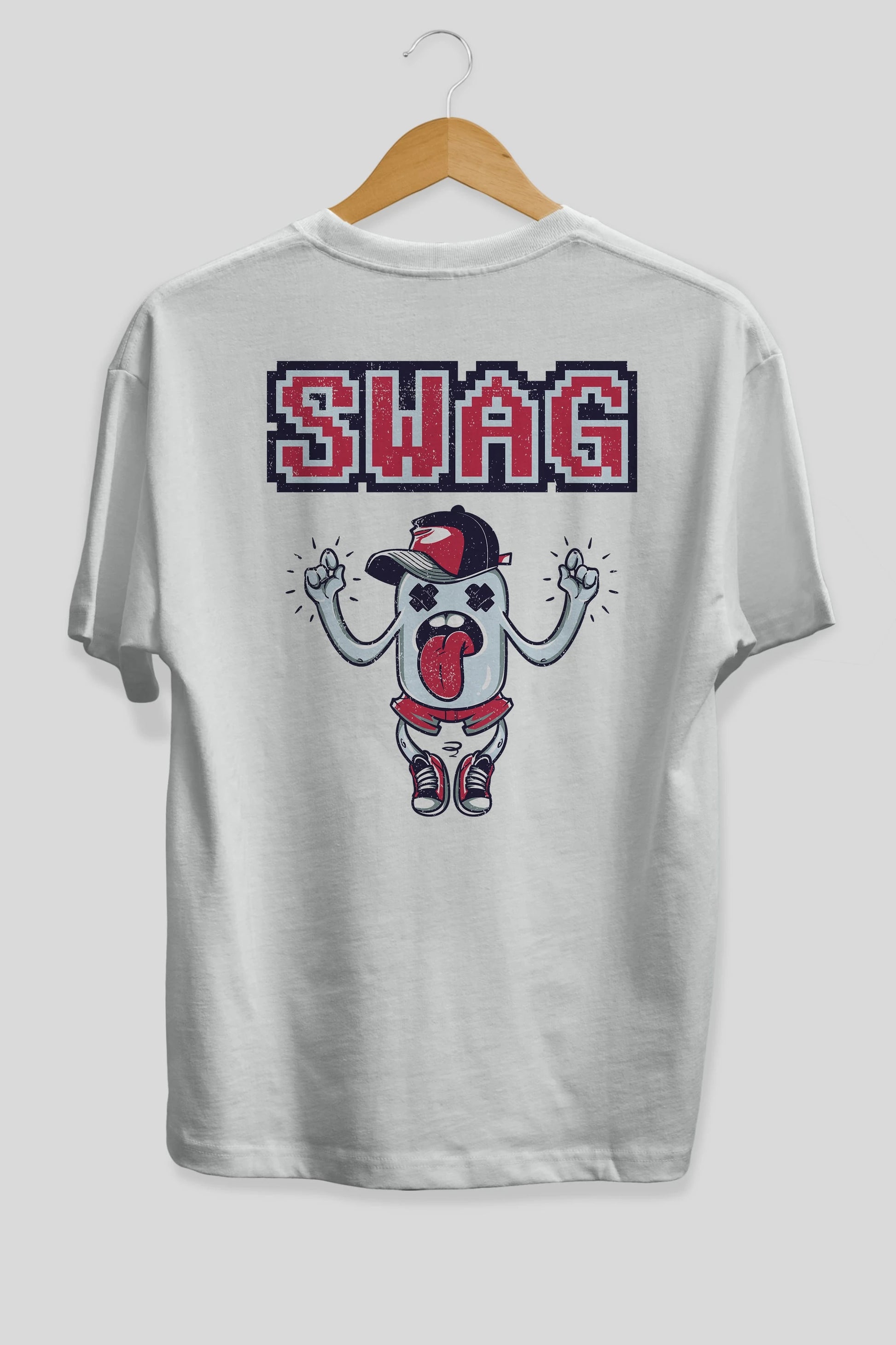 Swag Arka Baskılı Oversize t-shirt Erkek Kadın Unisex
