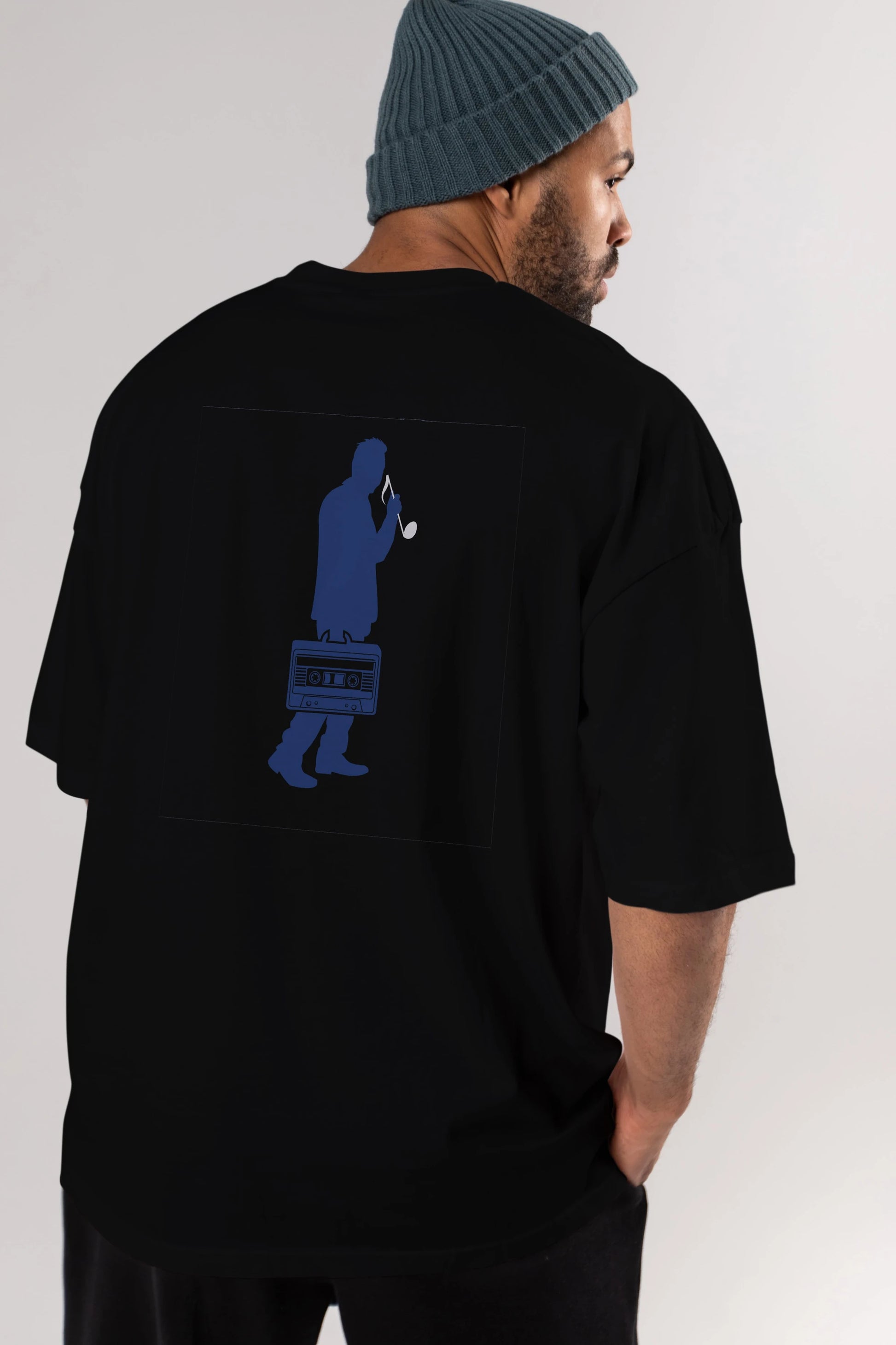 Sound Collector Arka Baskılı Oversize t-shirt %100 pamuk Erkek Kadın Unisex