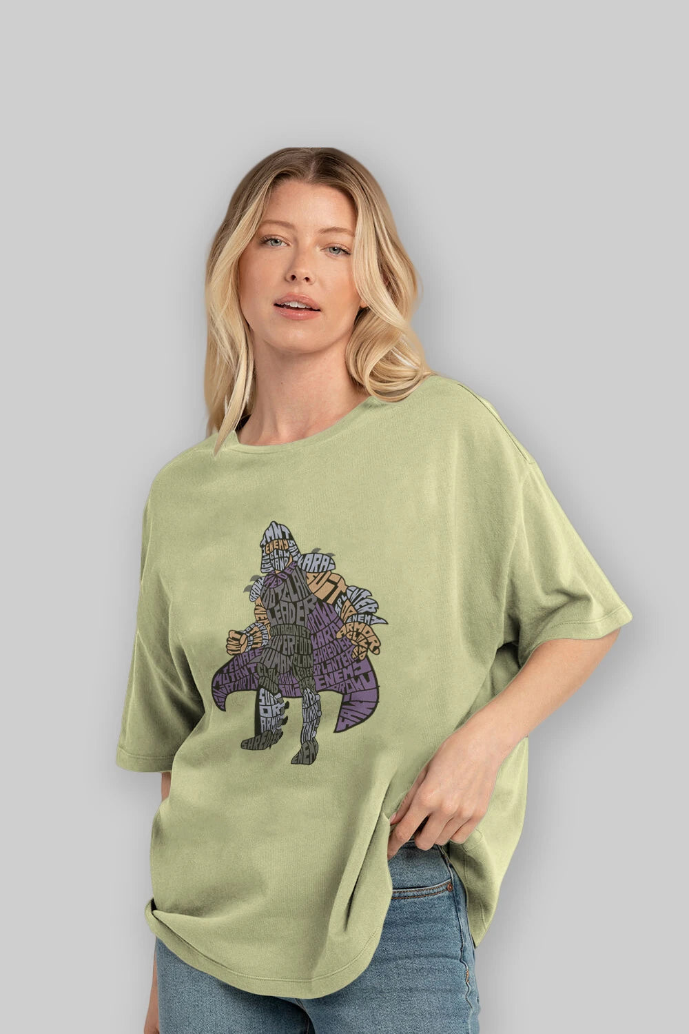 Foot Clan Leader Ön Baskılı Oversize t-shirt %100 pamuk Erkek Kadın Unisex