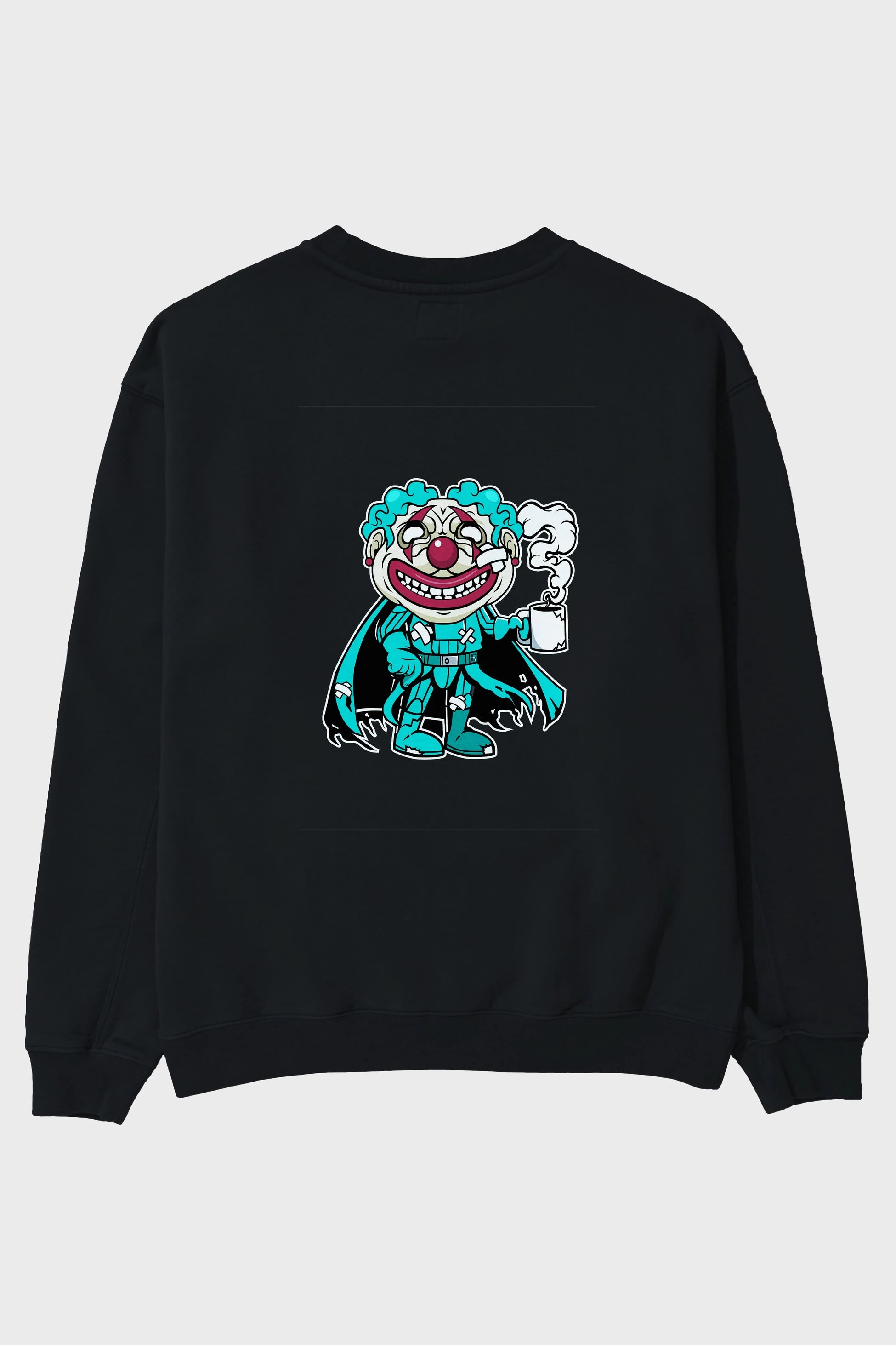 Super Clown Arka Baskılı Oversize Sweatshirt Erkek Kadın Unisex