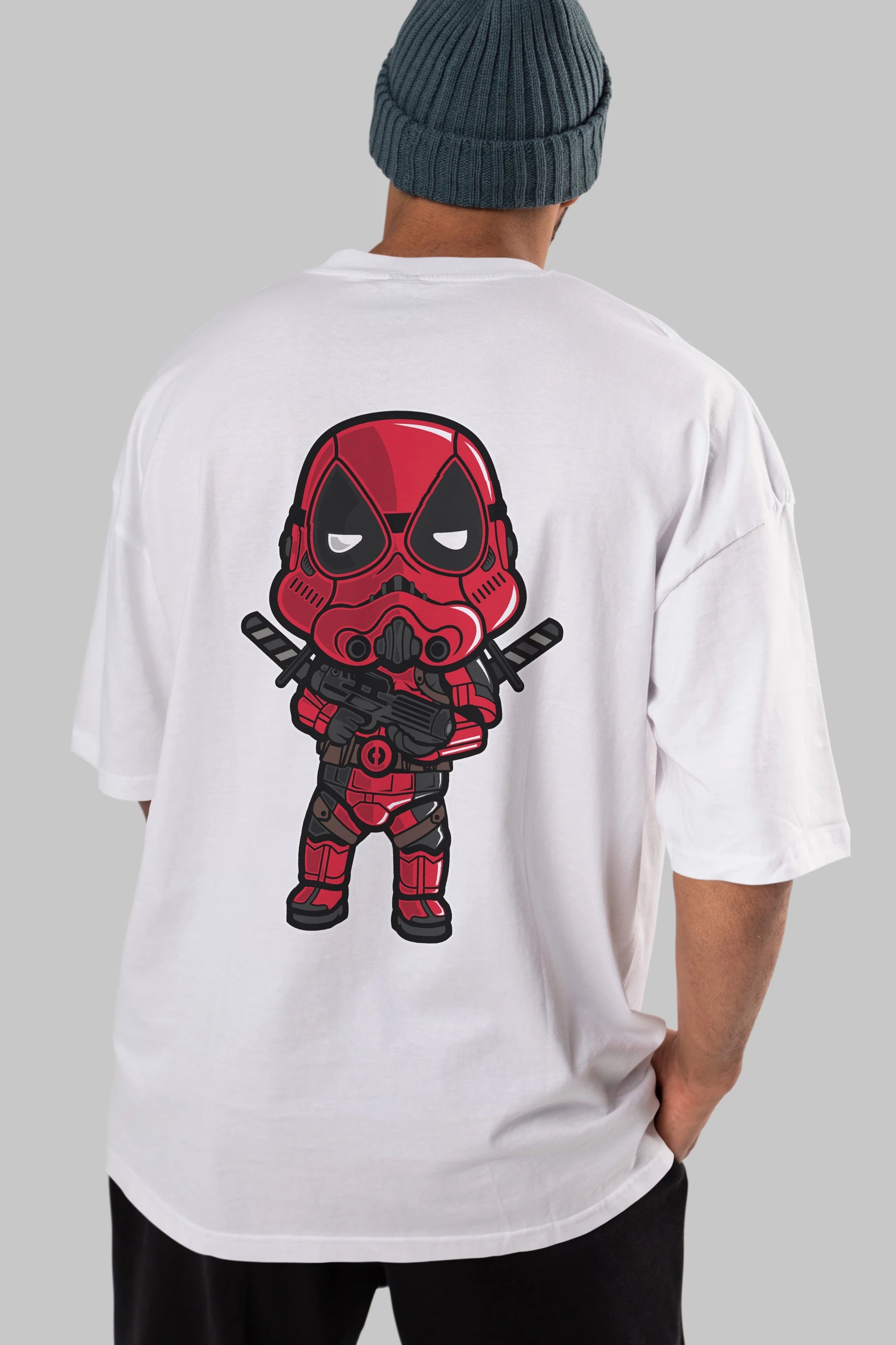Deadpool (22) Arka Baskılı Oversize t-shirt Erkek Kadın Unisex %100 Pamuk Bisiklet Yaka tişort