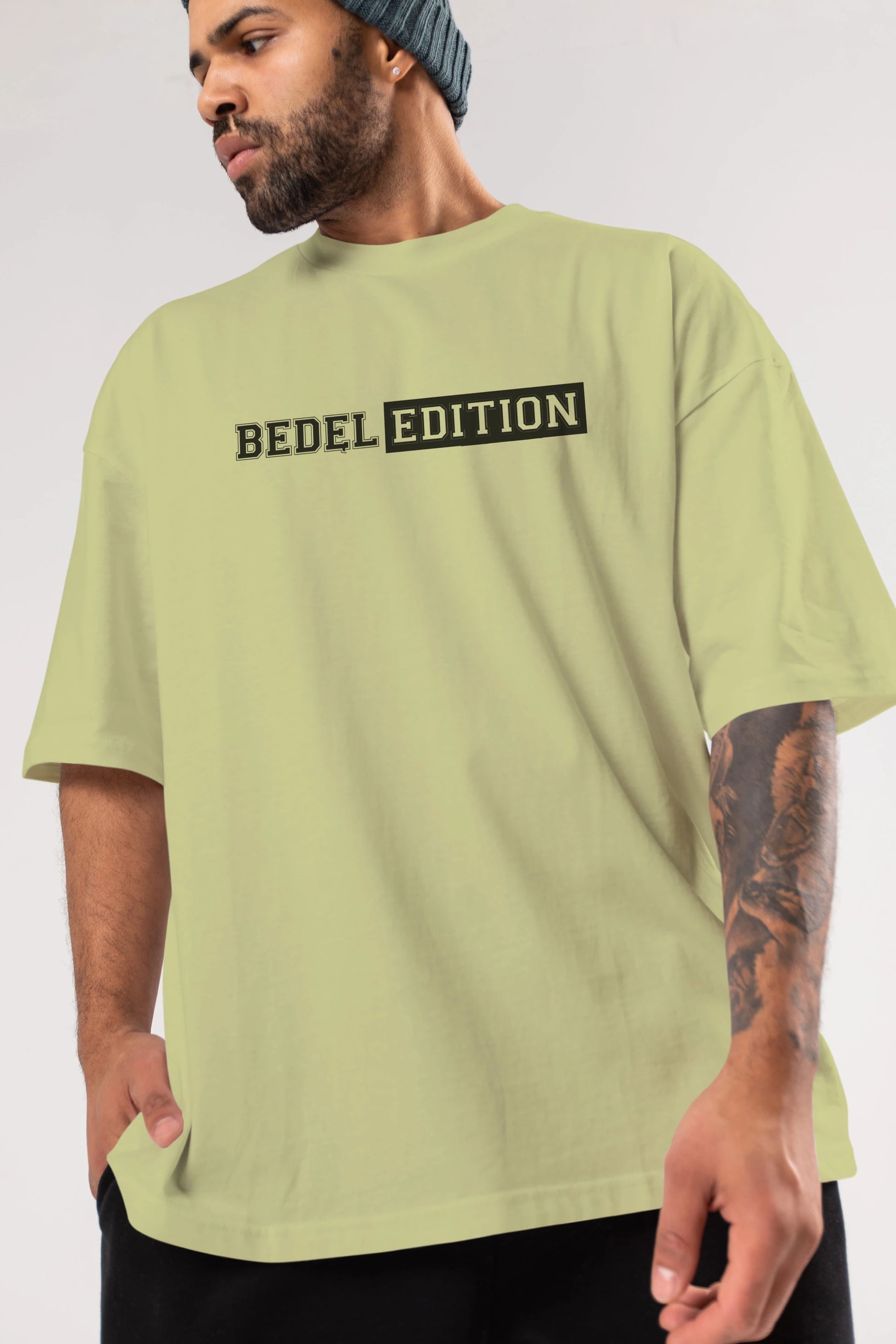 Bedel Edition Ön Baskılı Oversize t-shirt %100 pamuk Erkek Kadın Unisex