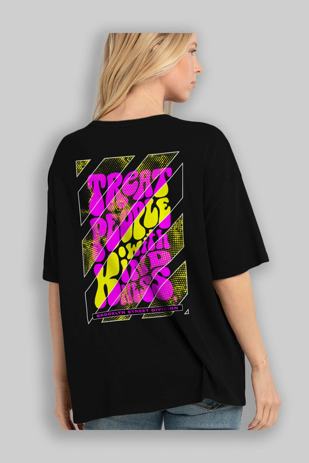 Treat People Arka Baskılı Oversize t-shirt Erkek Kadın Unisex