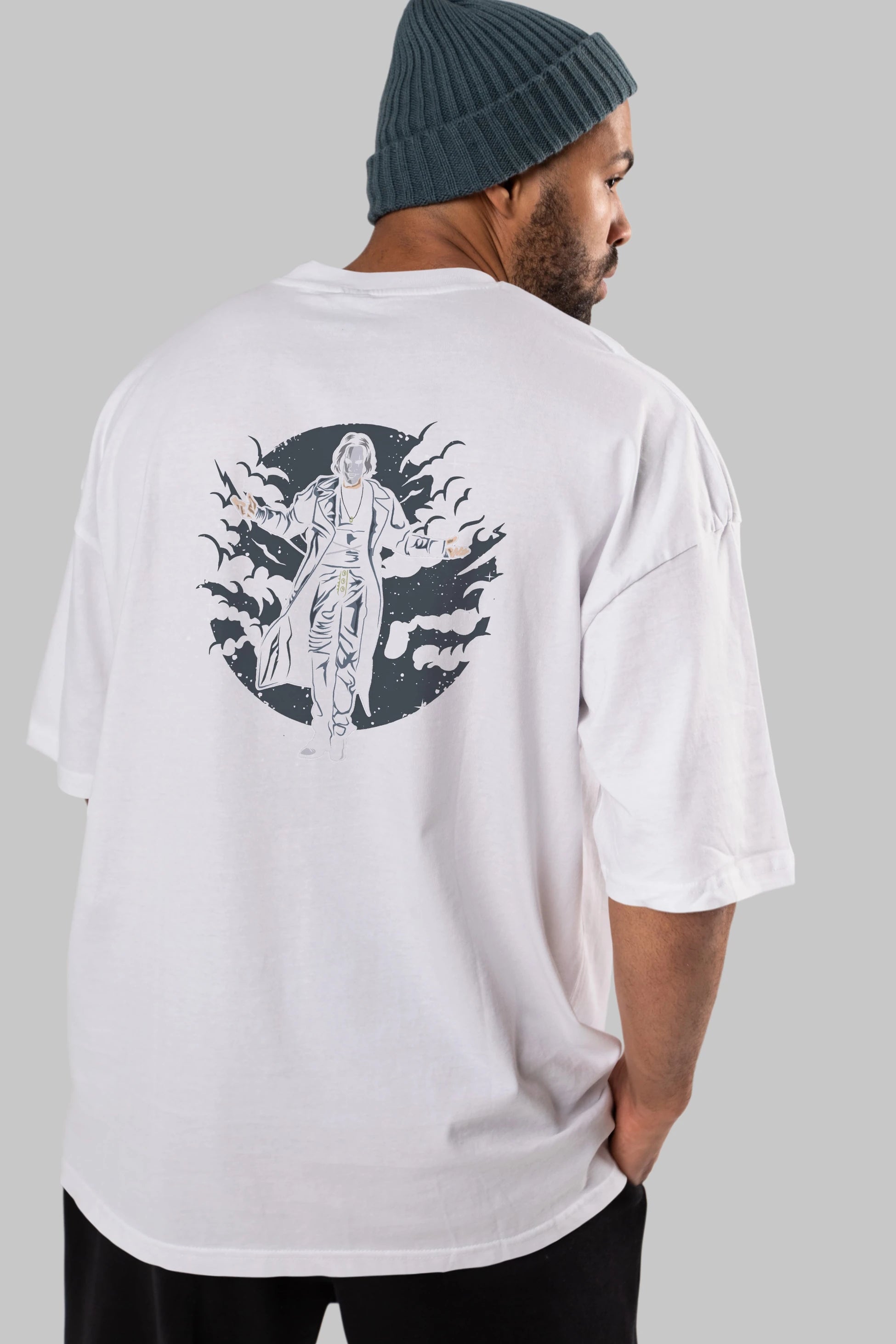 The Crow Arka Baskılı Oversize t-shirt Erkek Kadın Unisex %100 Pamuk