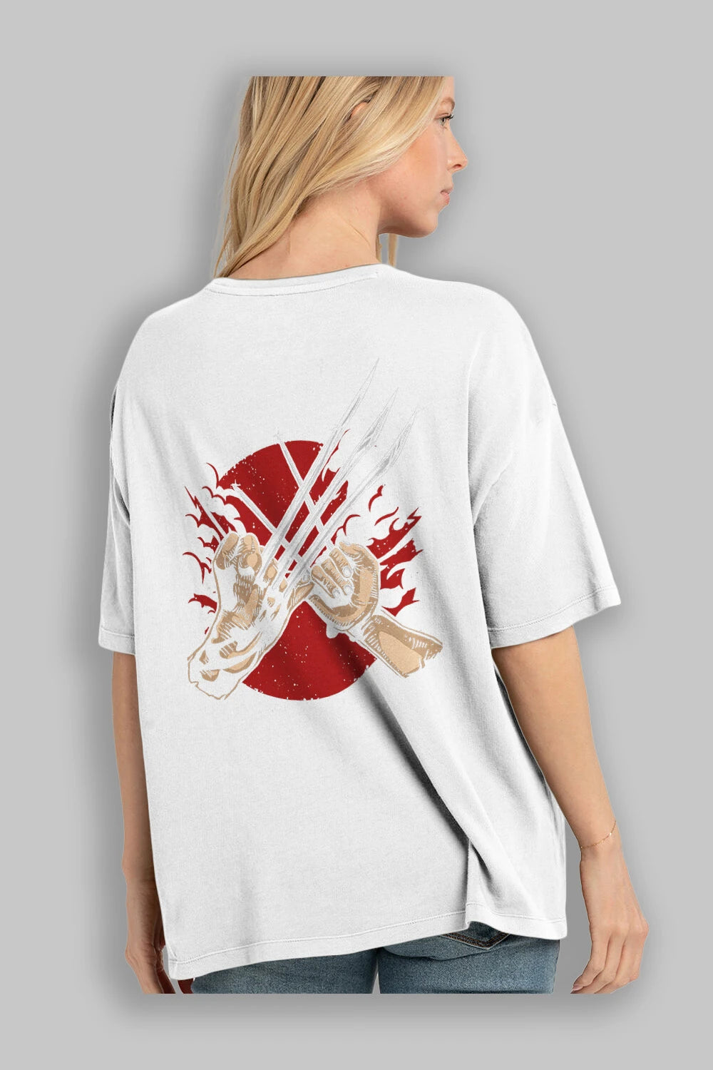 Like Father Like Daughter Arka Baskılı Oversize t-shirt Erkek Kadın Unisex %100 Pamuk