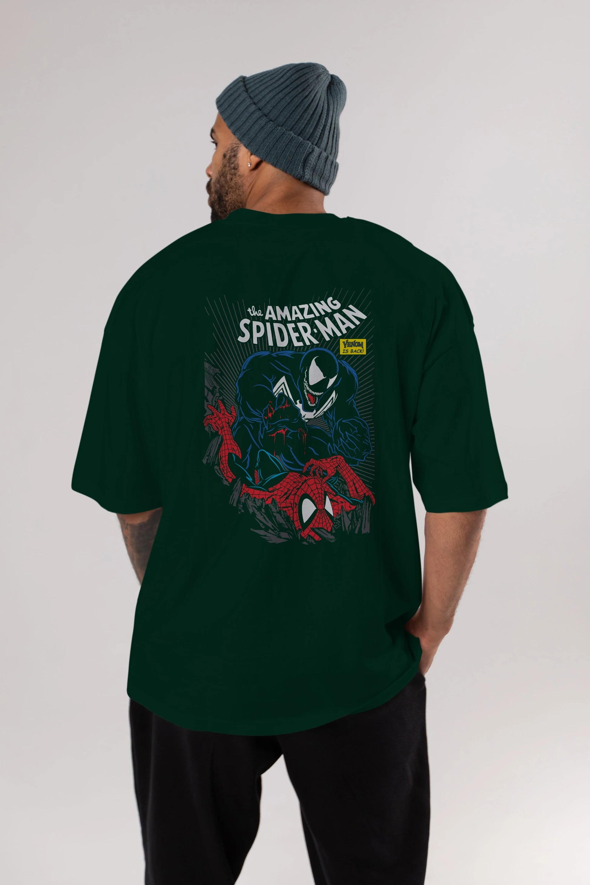 Venom (19) Arka Baskılı Oversize t-shirt Erkek Kadın Unisex %100 Pamuk Bisiklet Yaka tişort
