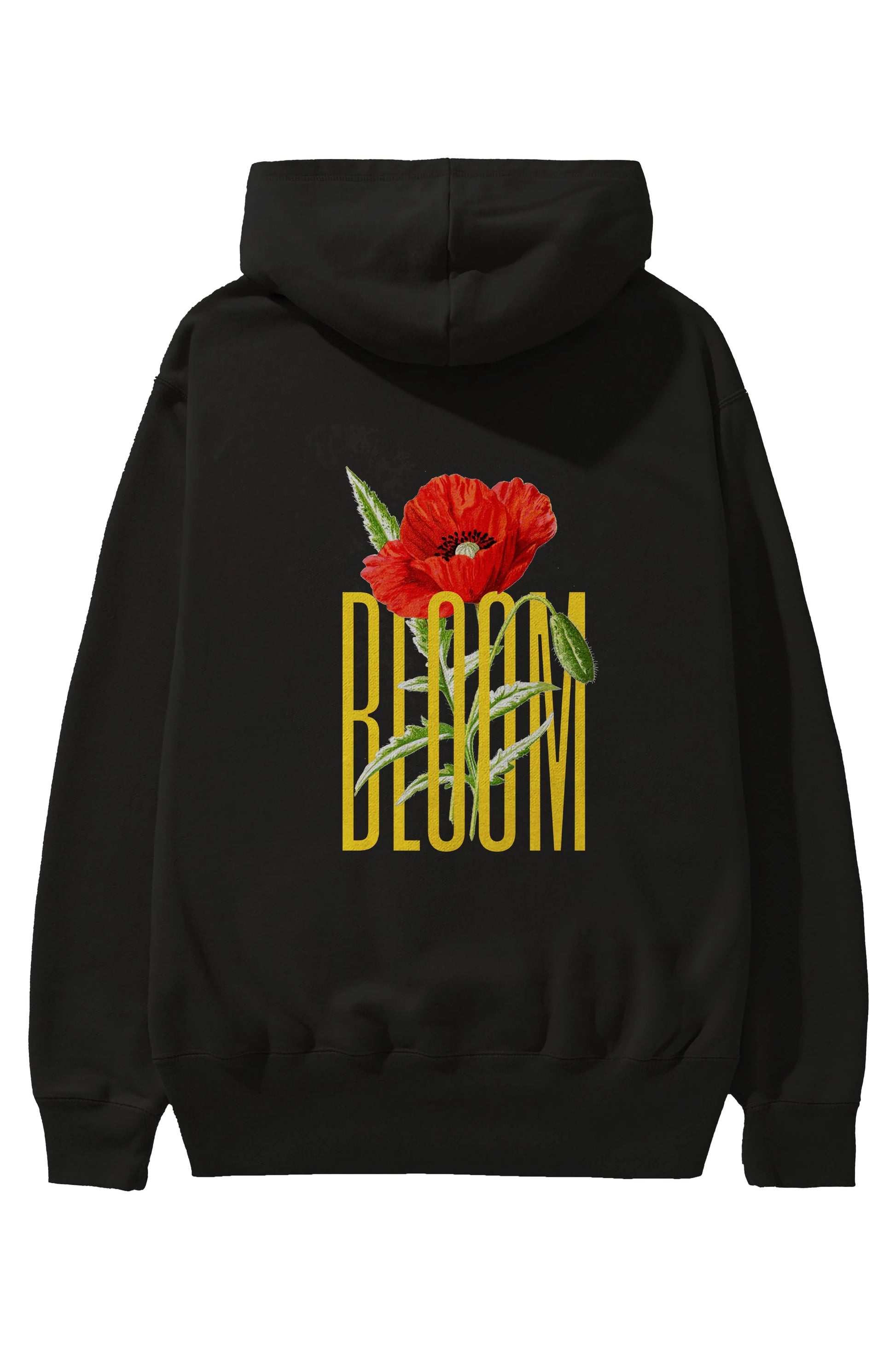 Bloom Flower Arka Baskılı Oversize Hoodie Kapüşonlu Sweatshirt Erkek Kadın Unisex