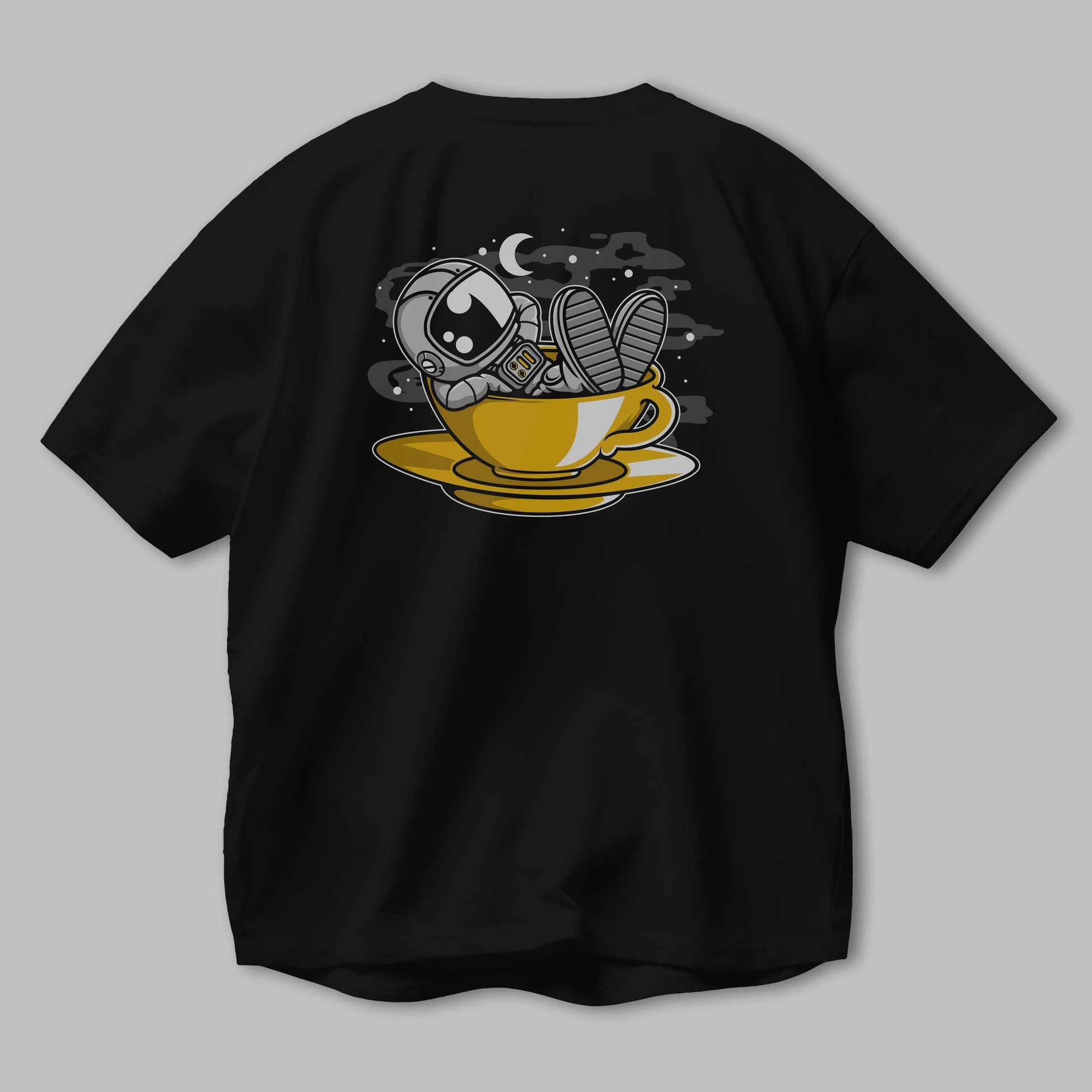 Astronaut Relax Arka Baskılı Oversize t-shirt Erkek Kadın Unisex