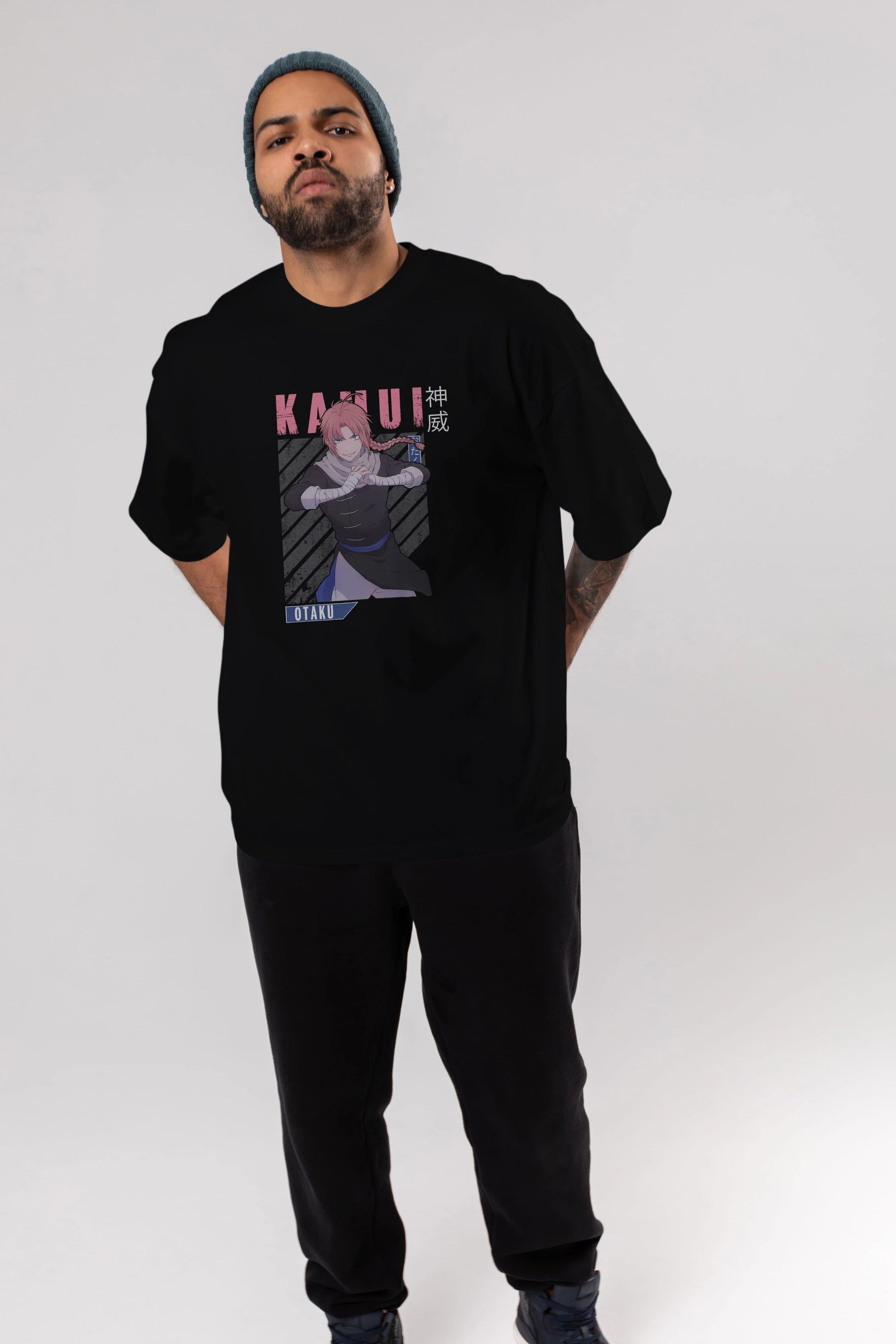 Kamui GINTAMA Anime Ön Baskılı Oversize t-shirt %100 pamuk Erkek Kadın Unisex