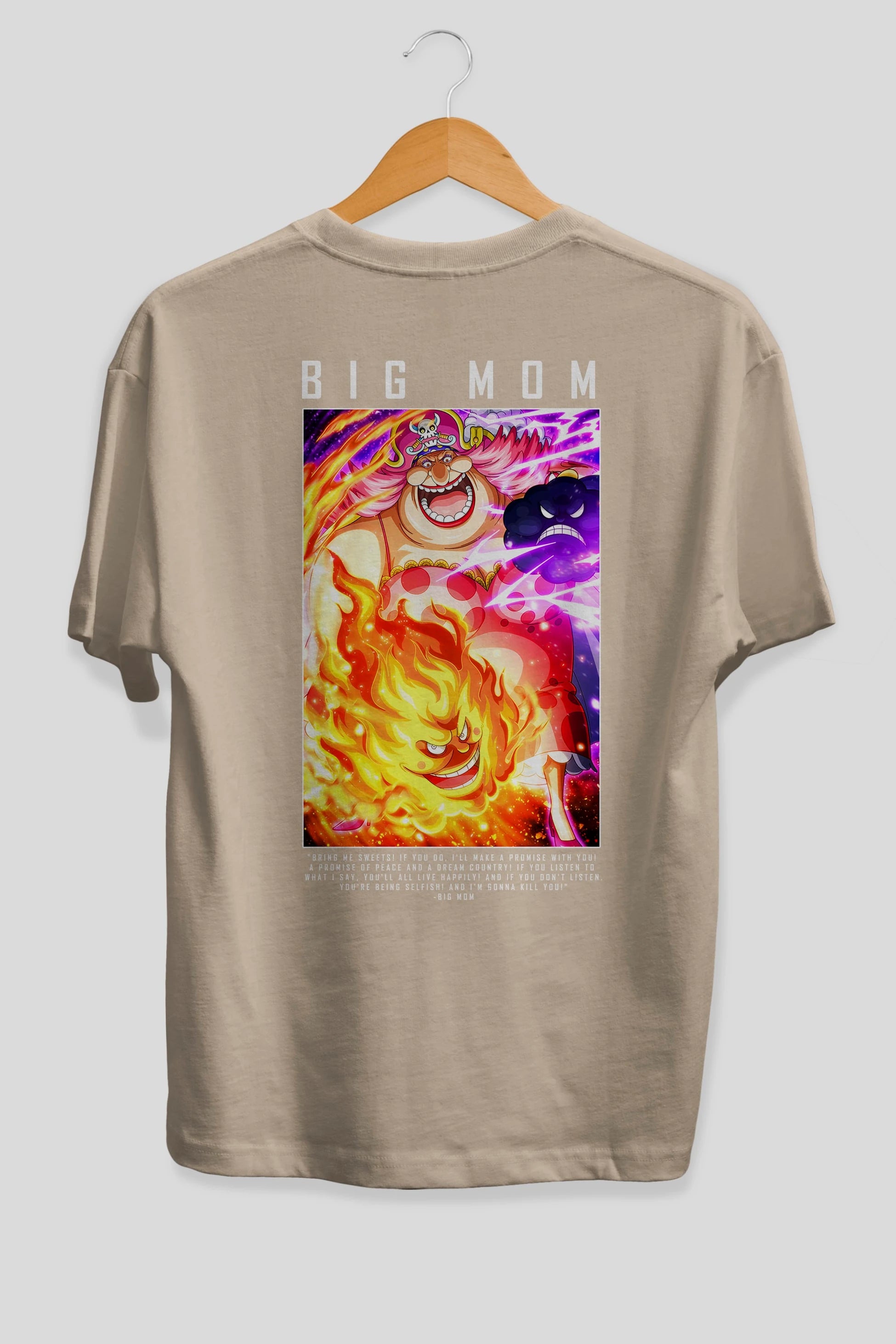 Charlotte Linlin Anime Arka Baskılı Oversize t-shirt Erkek Kadın Unisex %100 pamuk tişort