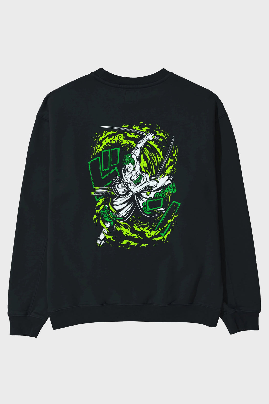 ZORO-ONE PIECE (2) Anime Arka Baskılı Oversize Sweatshirt Erkek Kadın Unisex