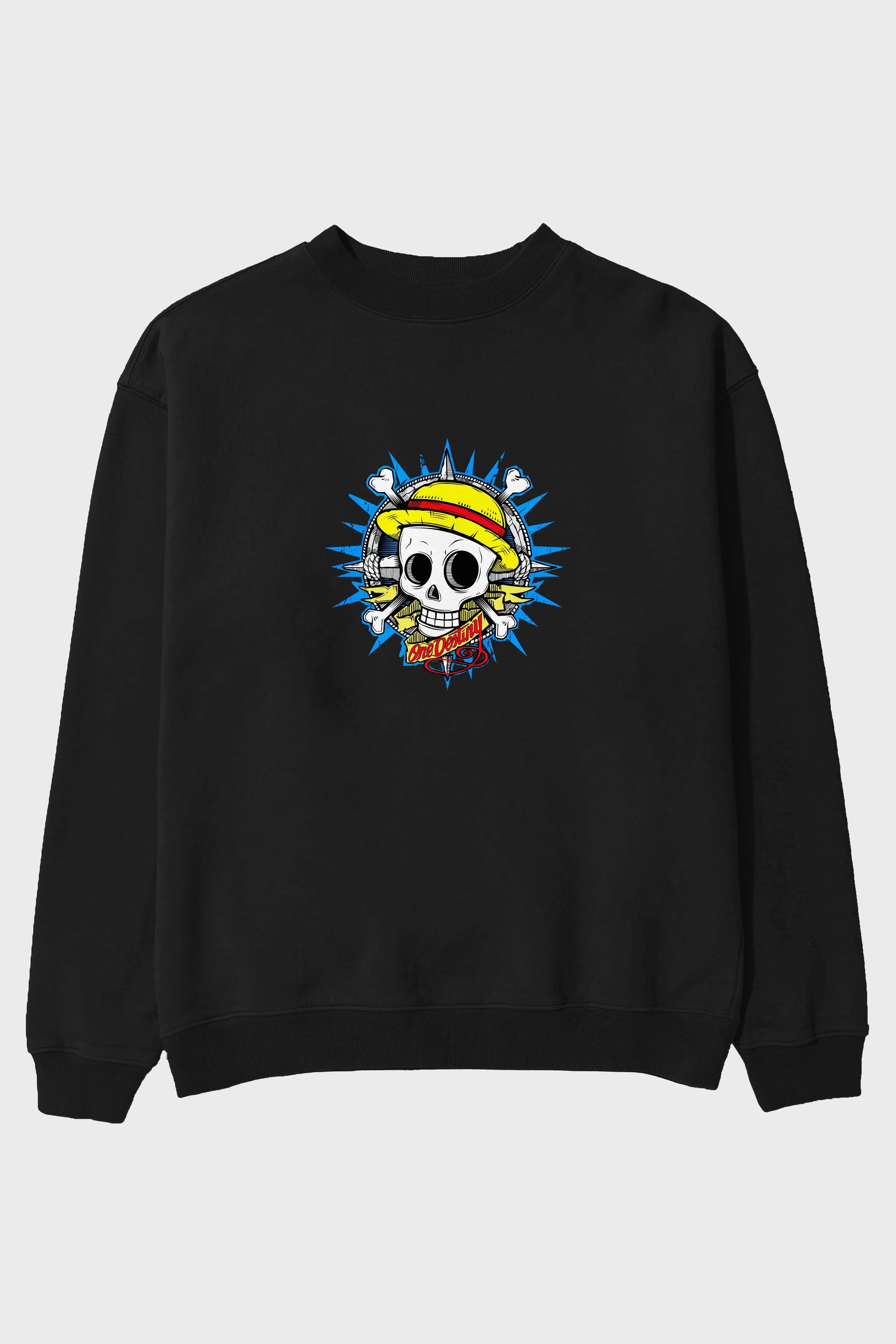 One destiny Ön Baskılı Anime Oversize Sweatshirt Erkek Kadın Unisex