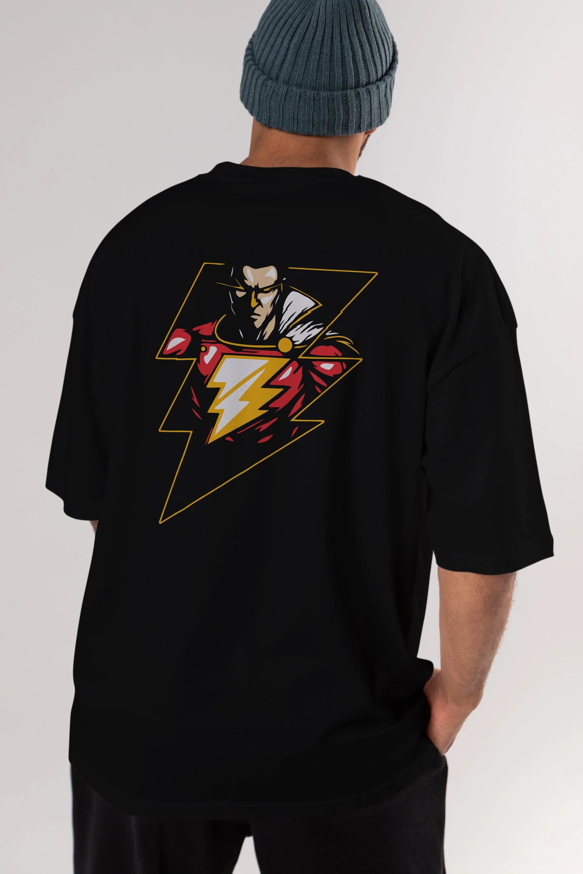 Flash Avengers (3) Arka Baskılı Oversize t-shirt Erkek Kadın Unisex %100 Pamuk Bisiklet Yaka tişort